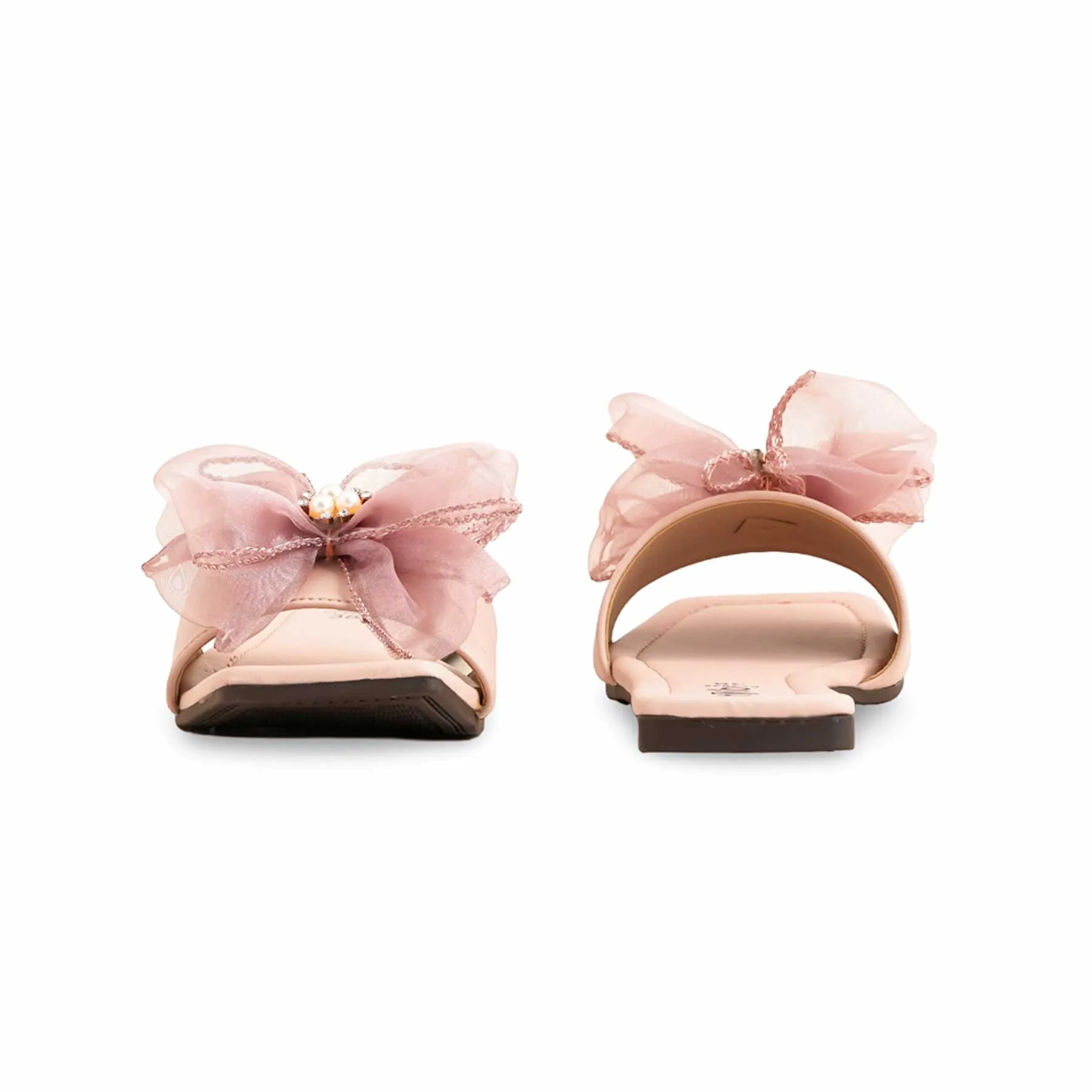 Sturdy Comfort Soles Pink Casual Slipper For Ladies CL2032