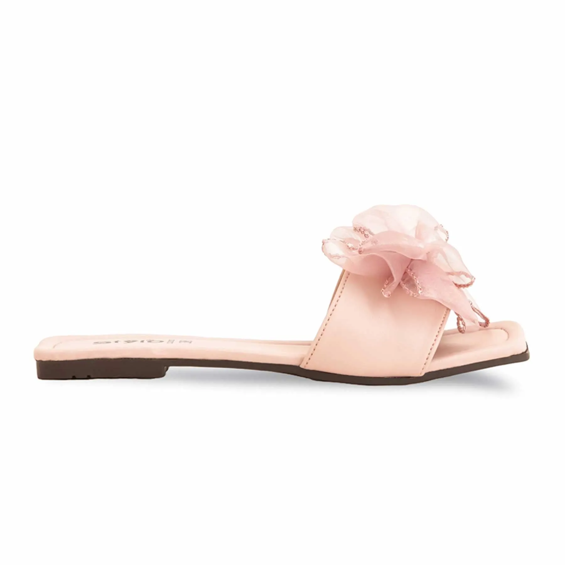 Durable Fit Food Night Pink Casual Slipper For Ladies CL2032