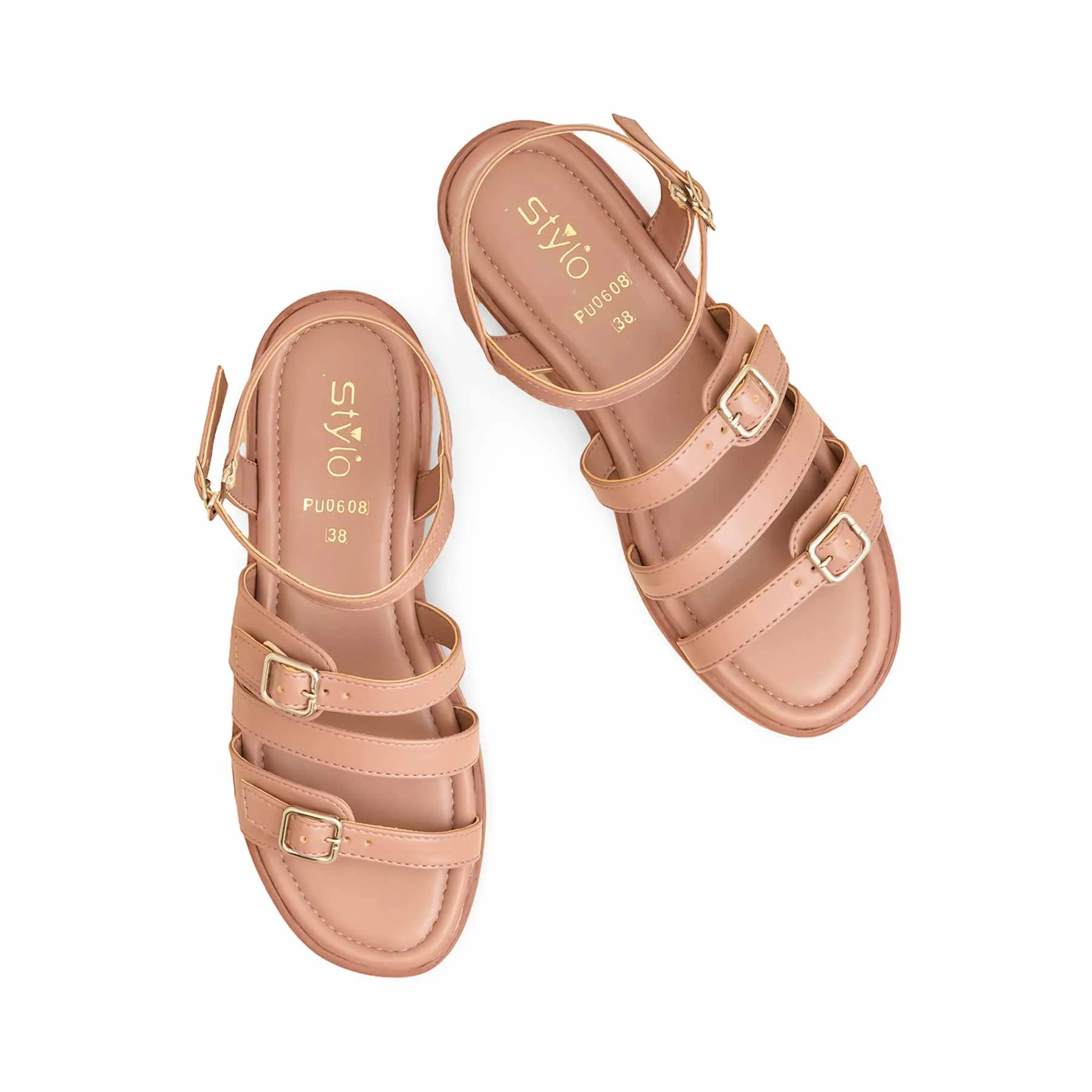 Heel Guard Pink Formal Sandal For Ladies PU0608