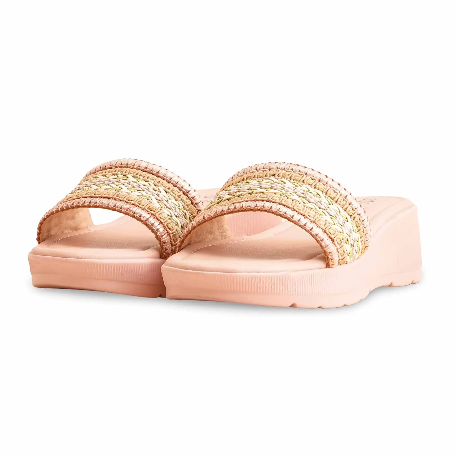 Cozy Sole Heat Ease Pink Formal Slipper For Ladies FR8361