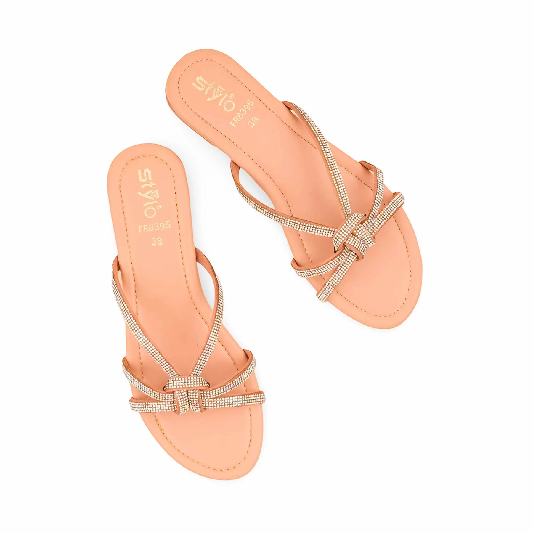 Pink Formal Slipper FR8395 mesh material