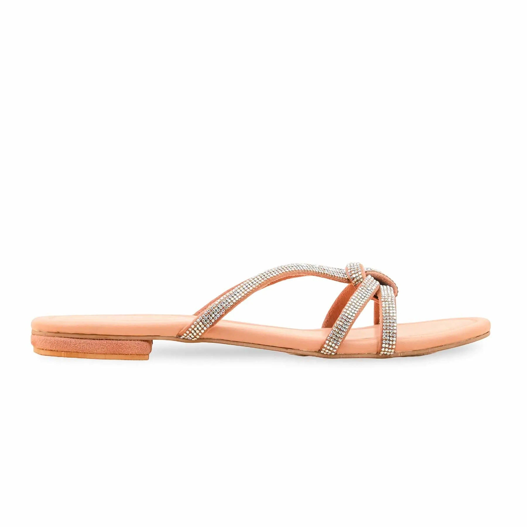 Pink Formal Slipper FR8395 Soft Padding Happy Feet Design