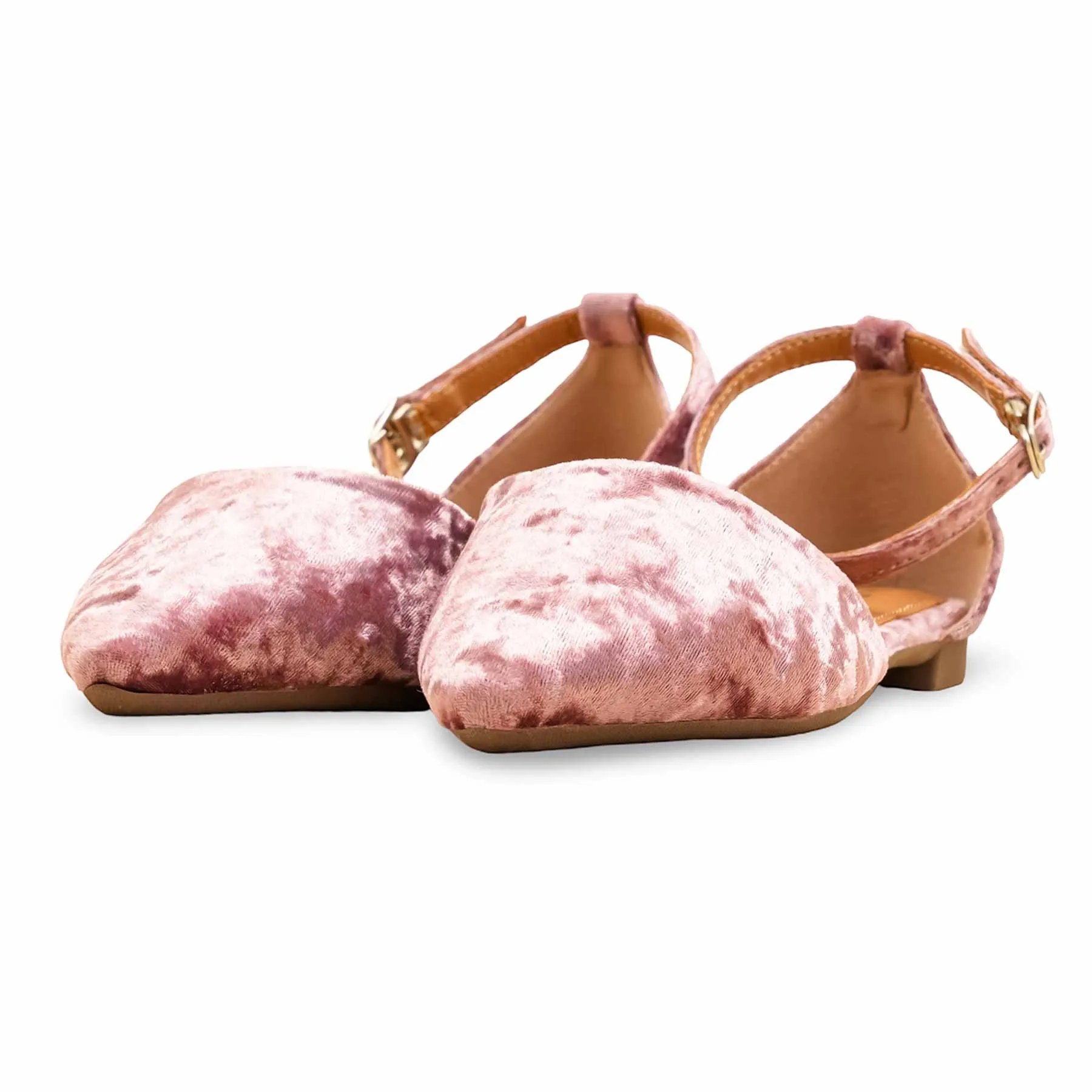 Pink Pumps For Ladies WN1234 Toe Cap Look Style