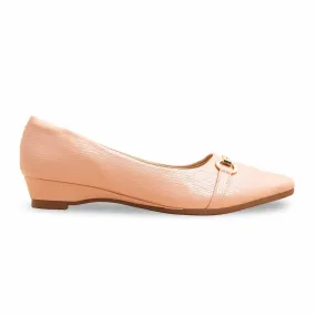 Comfortable Design Elasticated Pink Pumps WN1251