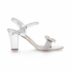 Street Style Fashion Star Silver Fancy Sandal FN5895