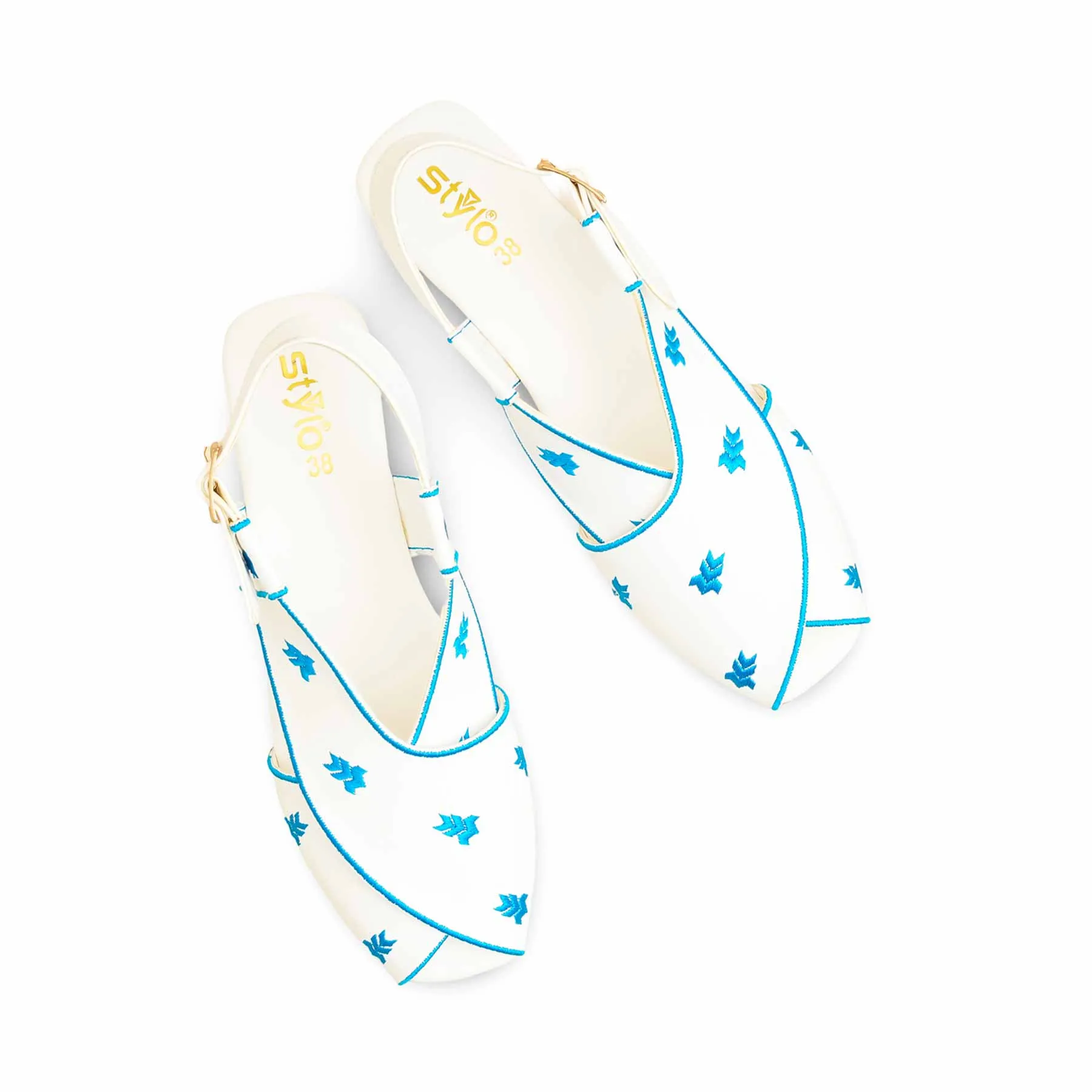 White Formal Peshawari Chappal EC3189 Motion Control Support Contemporary ease