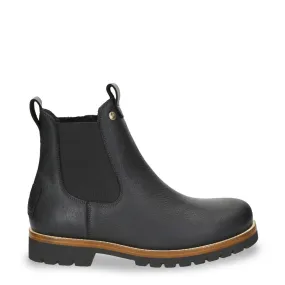Panama Jack Men's Beny Igloo C1 Black Waterproof Leather Chelsea Boots Smart Look