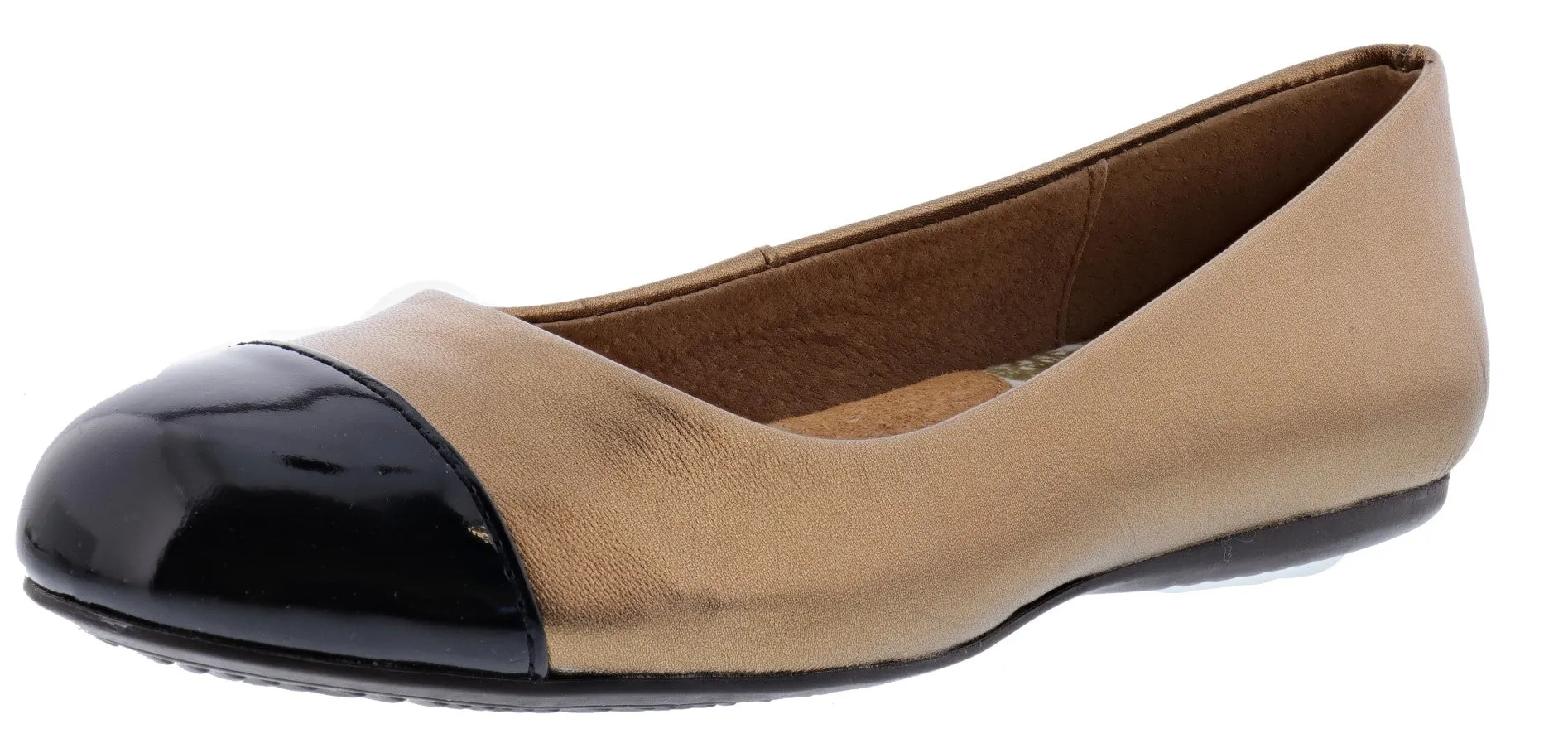 Bend Step Chill Essential Softwalk Women's Napa Wide Width Slip On Ballerina Flats