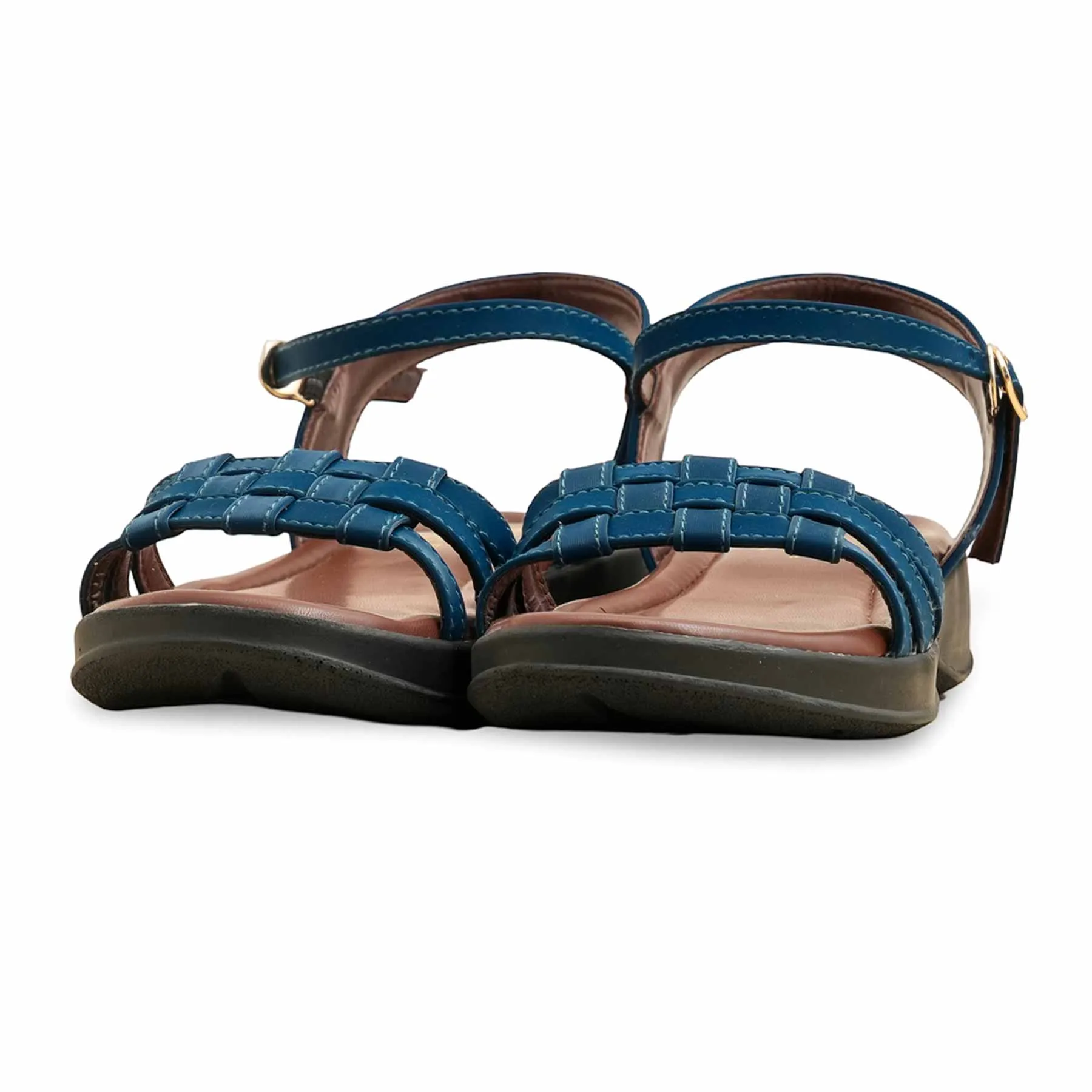 Teal Blue Formal Sandal PU0613 Summer Sandals Wedge Style