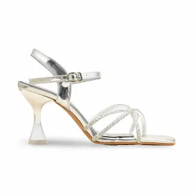 Silver Fancy Sandal For Women FN6197 Bold Spark