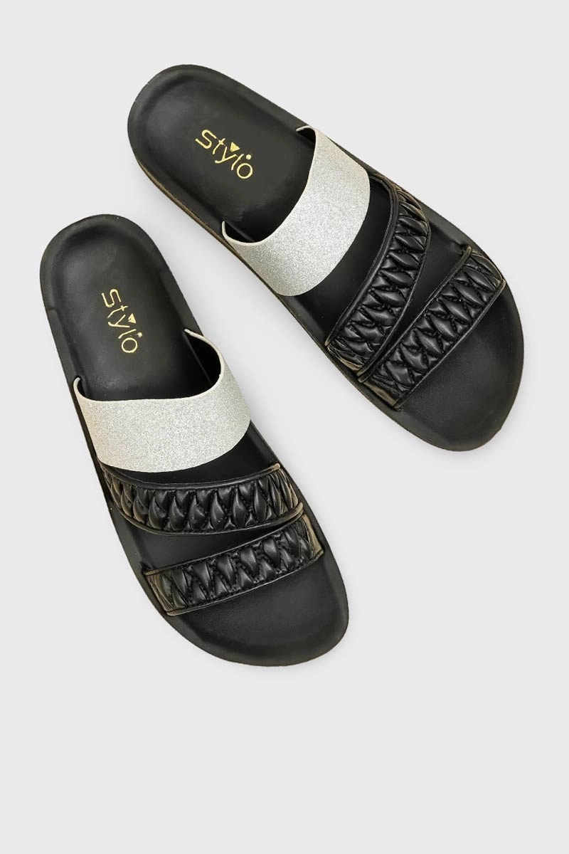 Black Casual Softy For Ladies CLS055 Traction Enhancing Treads