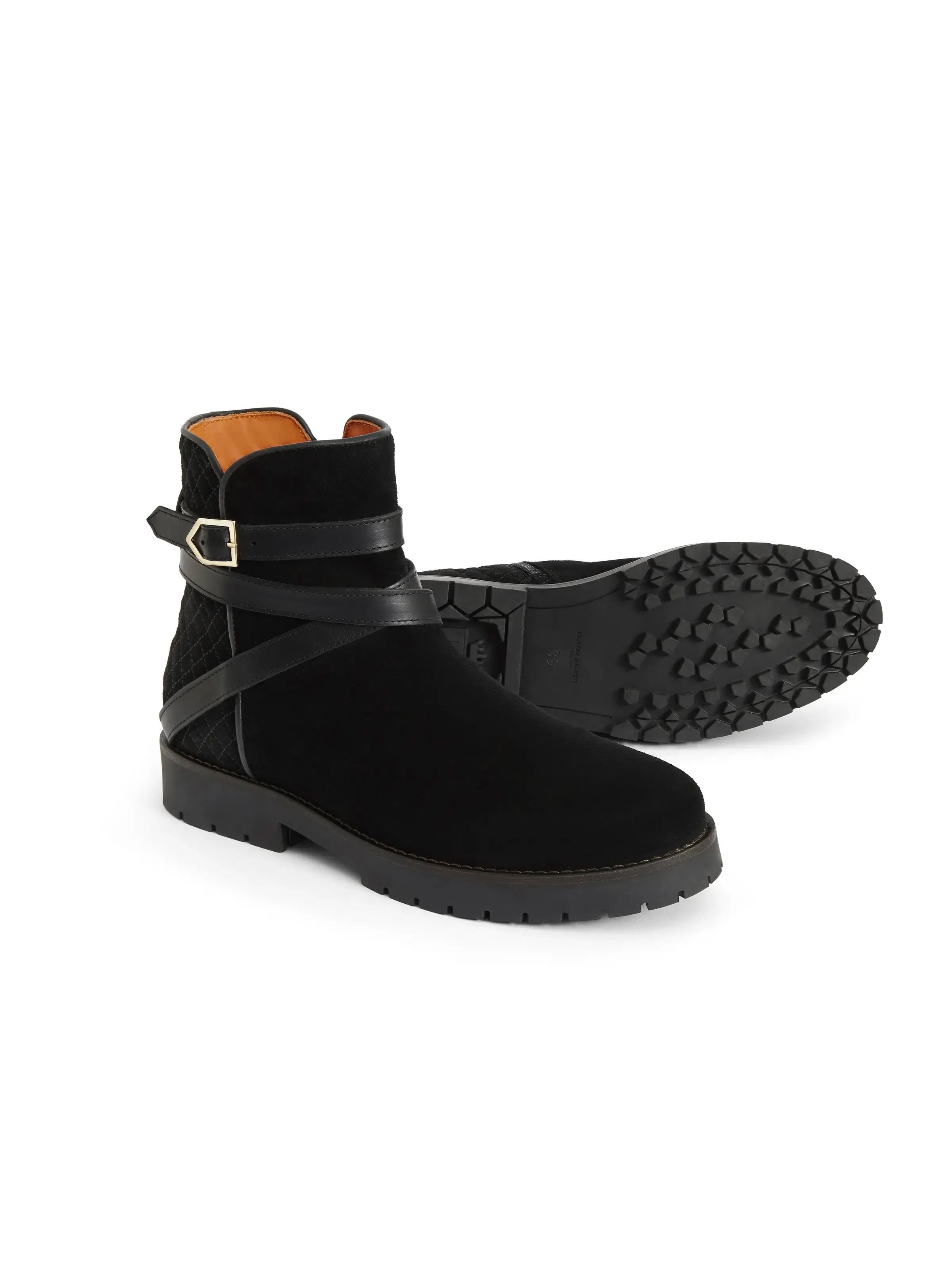 Quilted Boudica - Black Suede Scholar