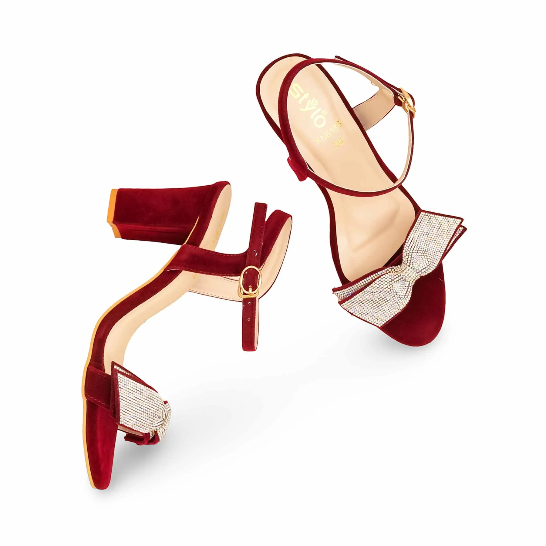 Day Spark Maroon Fancy Sandal For Women FN6186