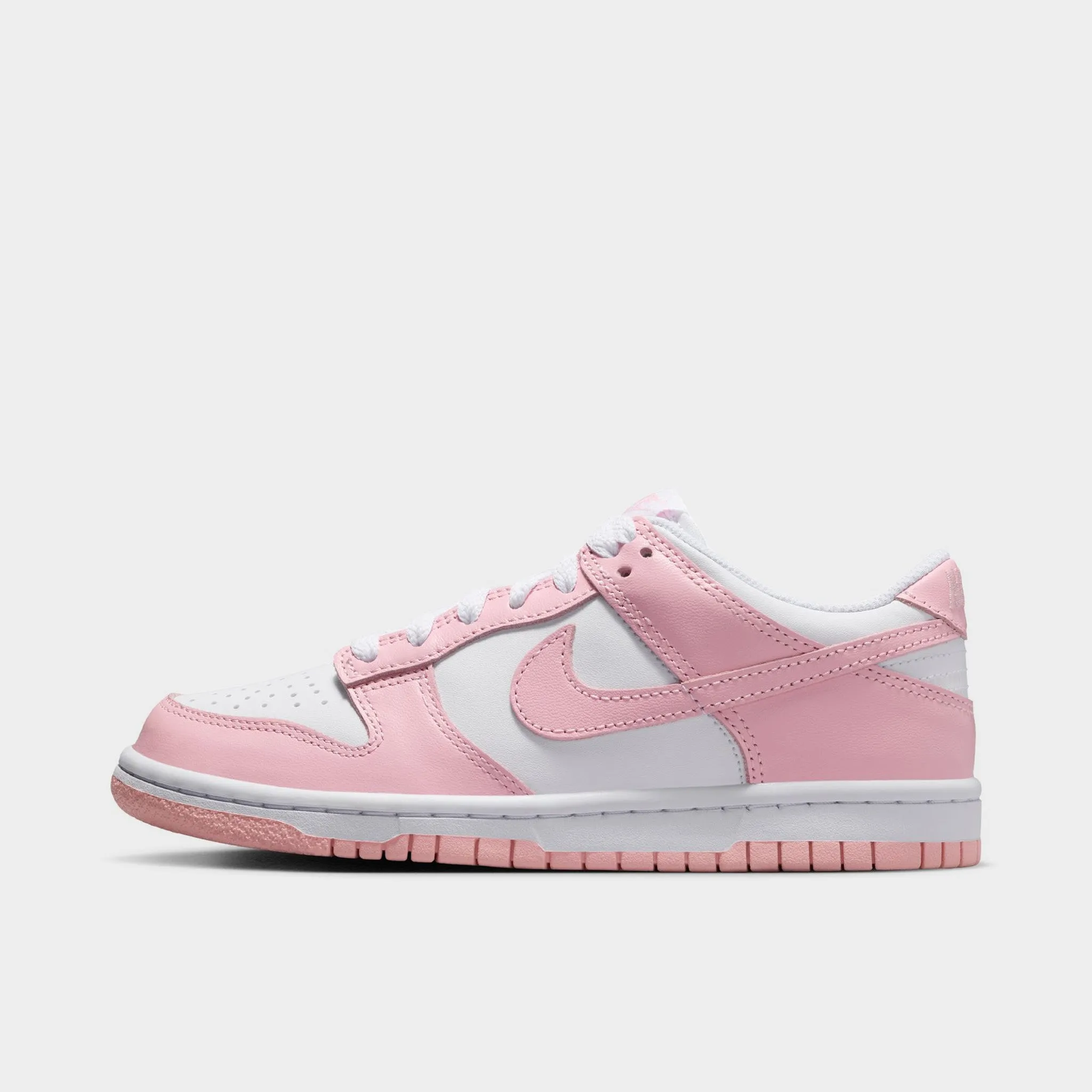 Nike Dunk Low GS White / Medium Soft Pink - White Reinforced Quarter