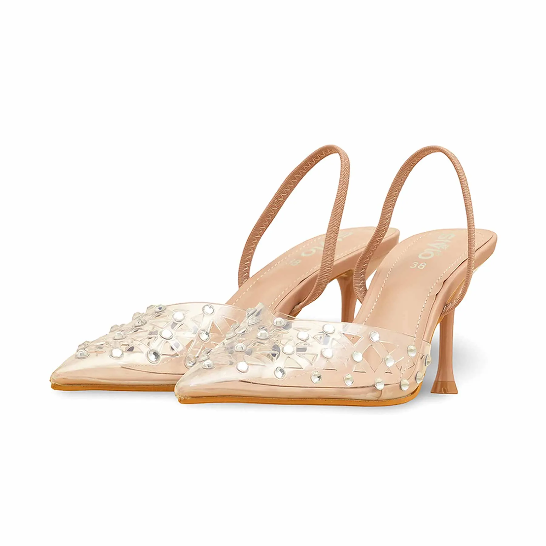 Beige Fancy Bridal Back Open WN5445 Elevated Look Shape Spark