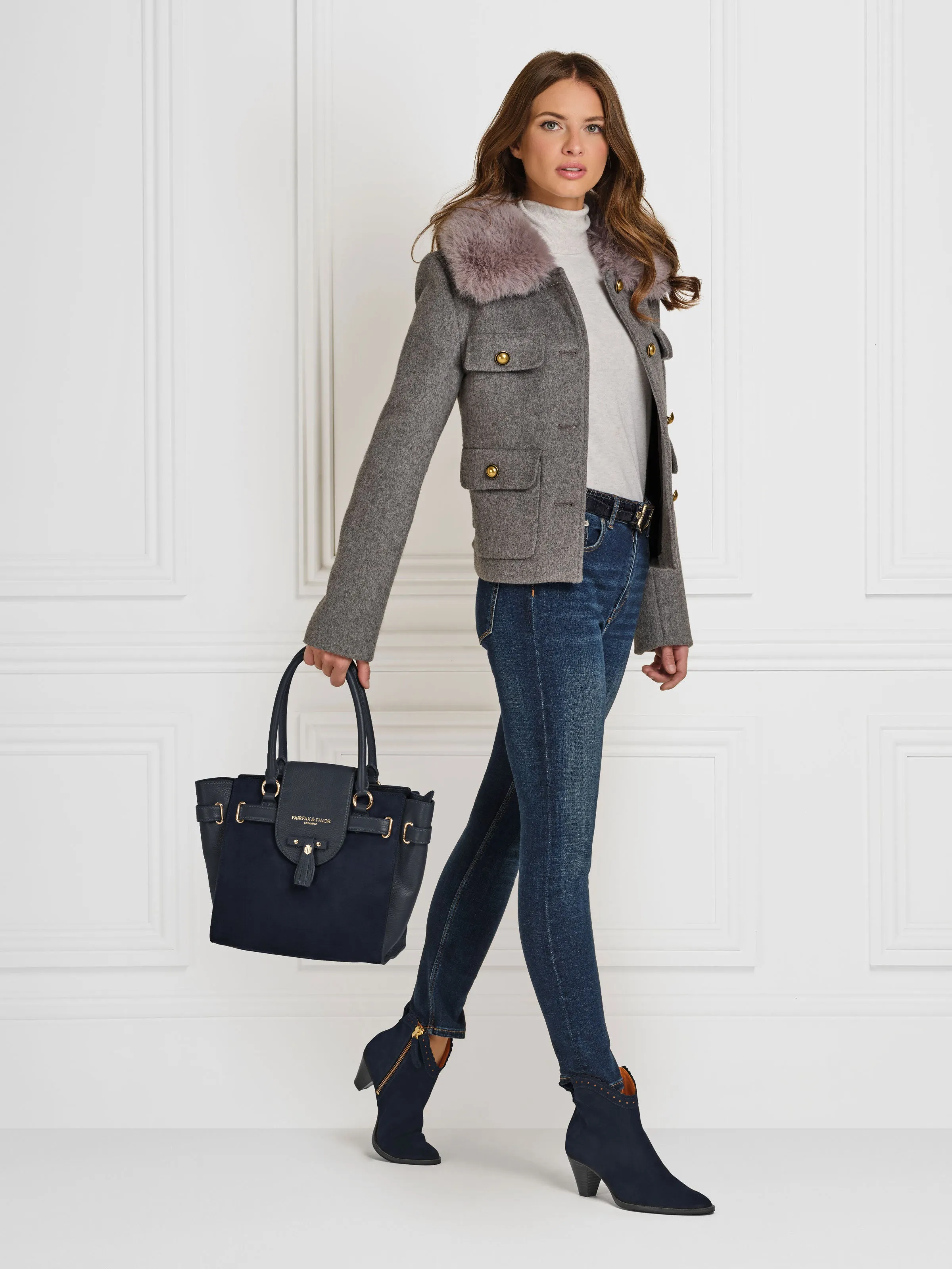 Heavy Grip Ranch Mode Regina Ankle Boot - Navy