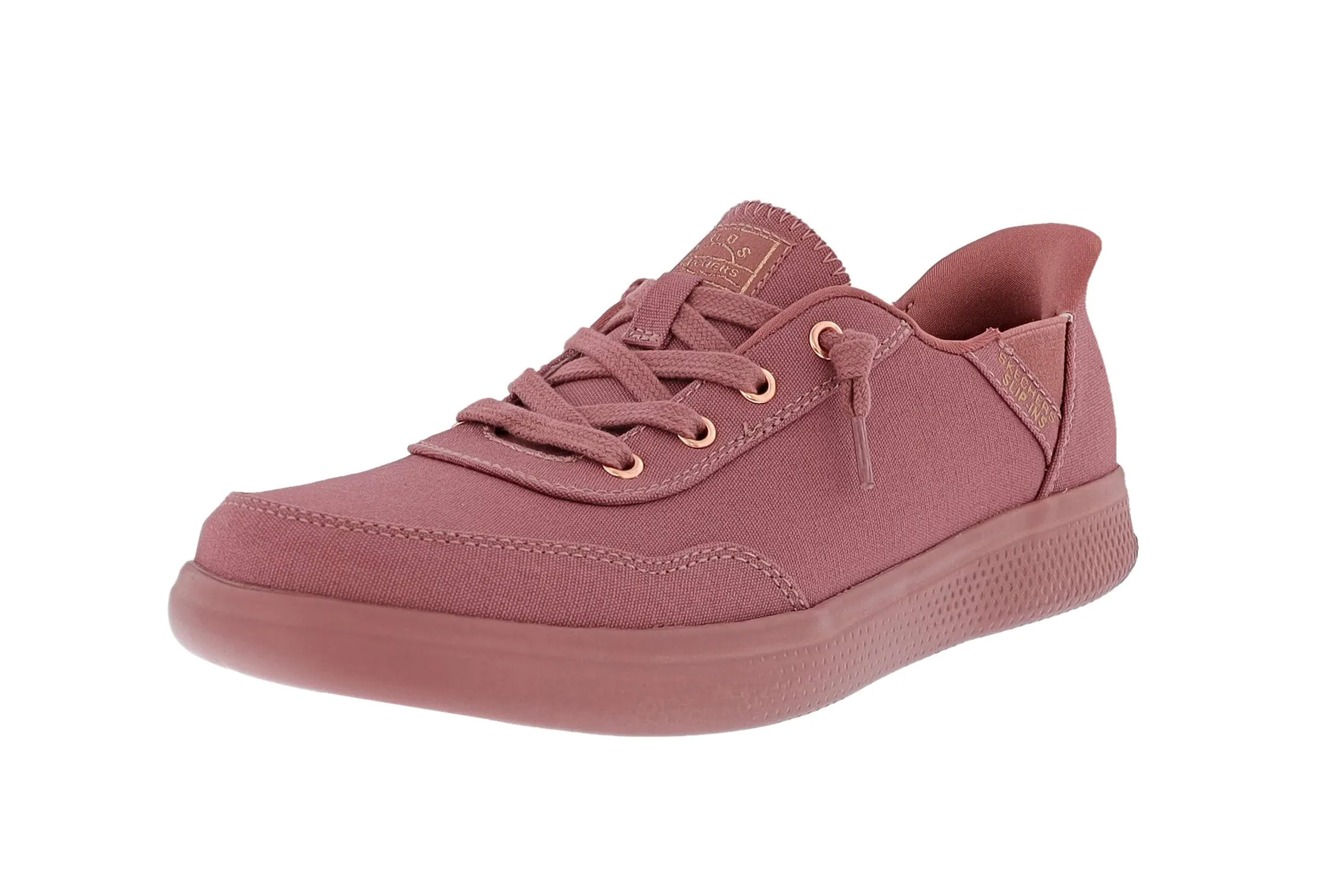 Skechers Women's Slip-Ins: Bobs Skip Cute- B Cute Sweet Canvas Upper Shoes Side Support Trail Jog