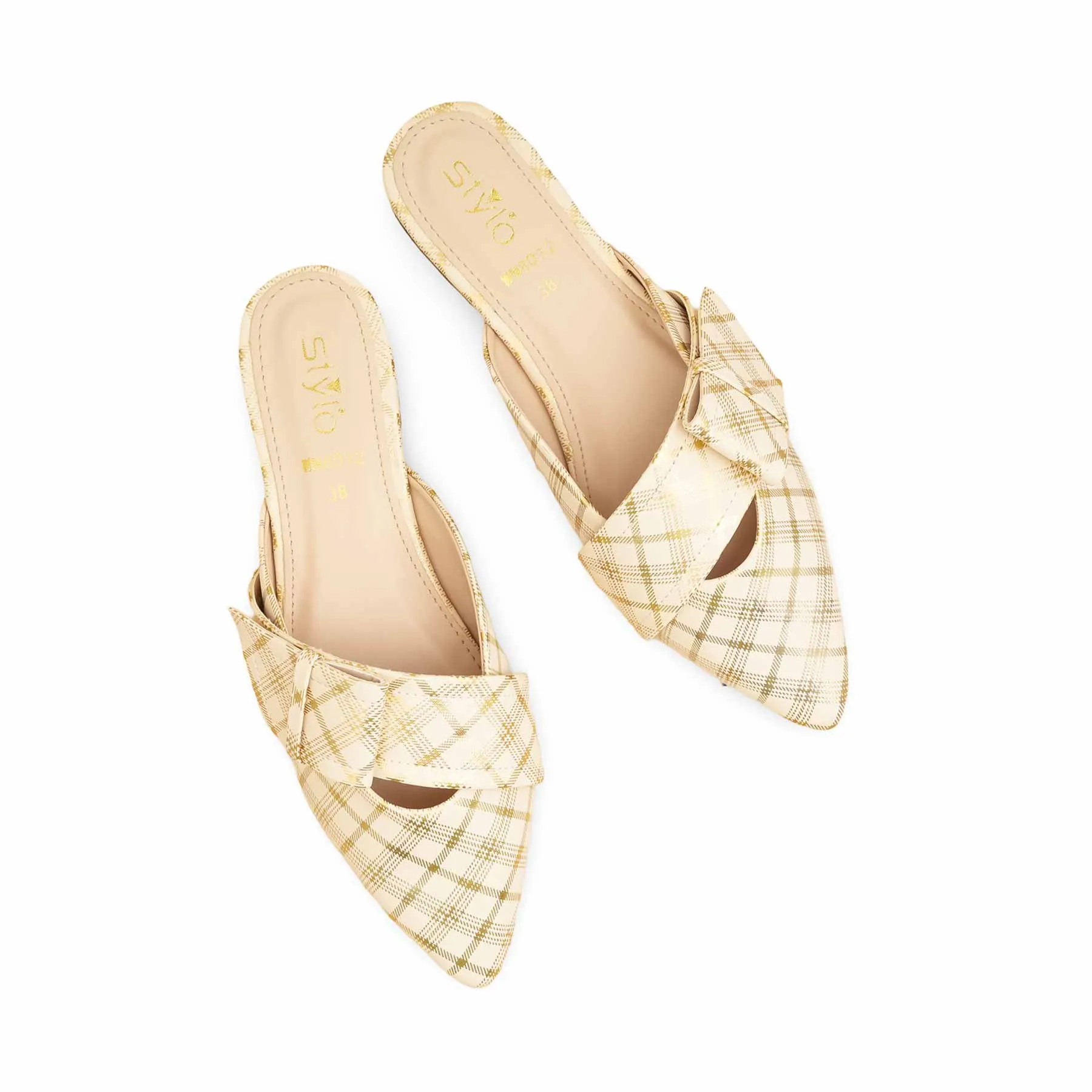 Fashion Star Platform Lift Golden Back Open For Women WN8092