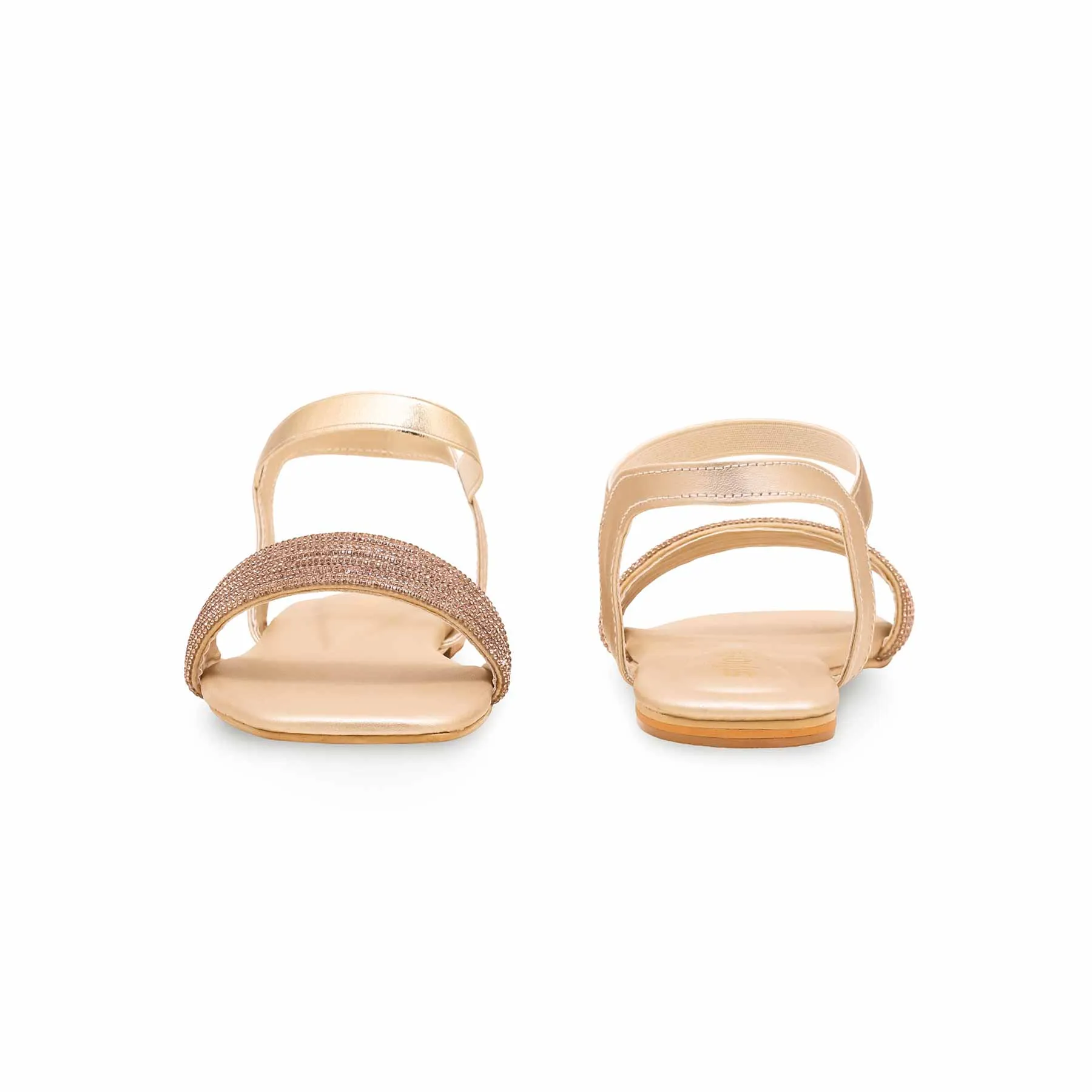 Italian Flair Winter Glam Golden Fancy Sandal FN6014