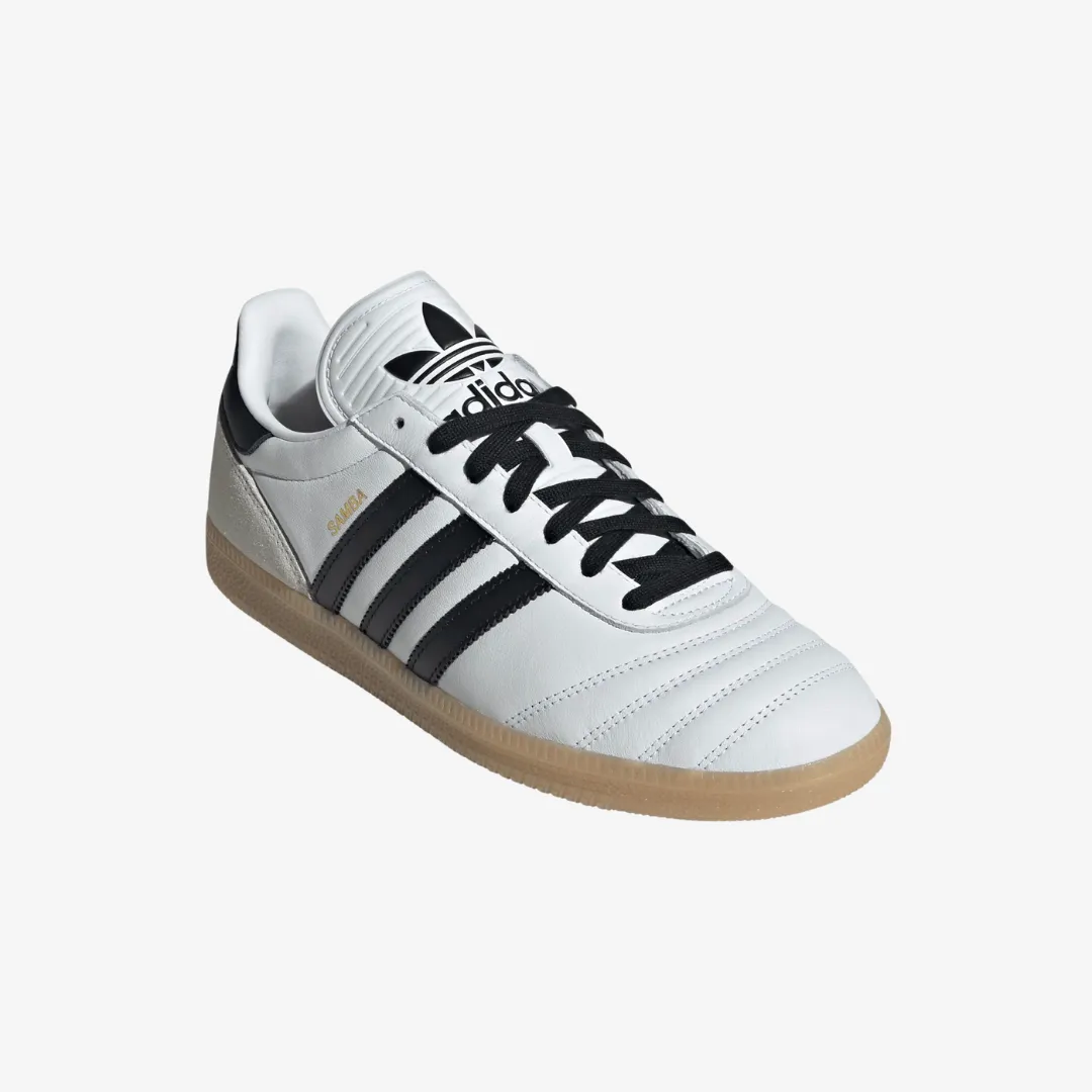 mens adidas samba jp (cloud white/black/gum) Drop Step Cush Feel