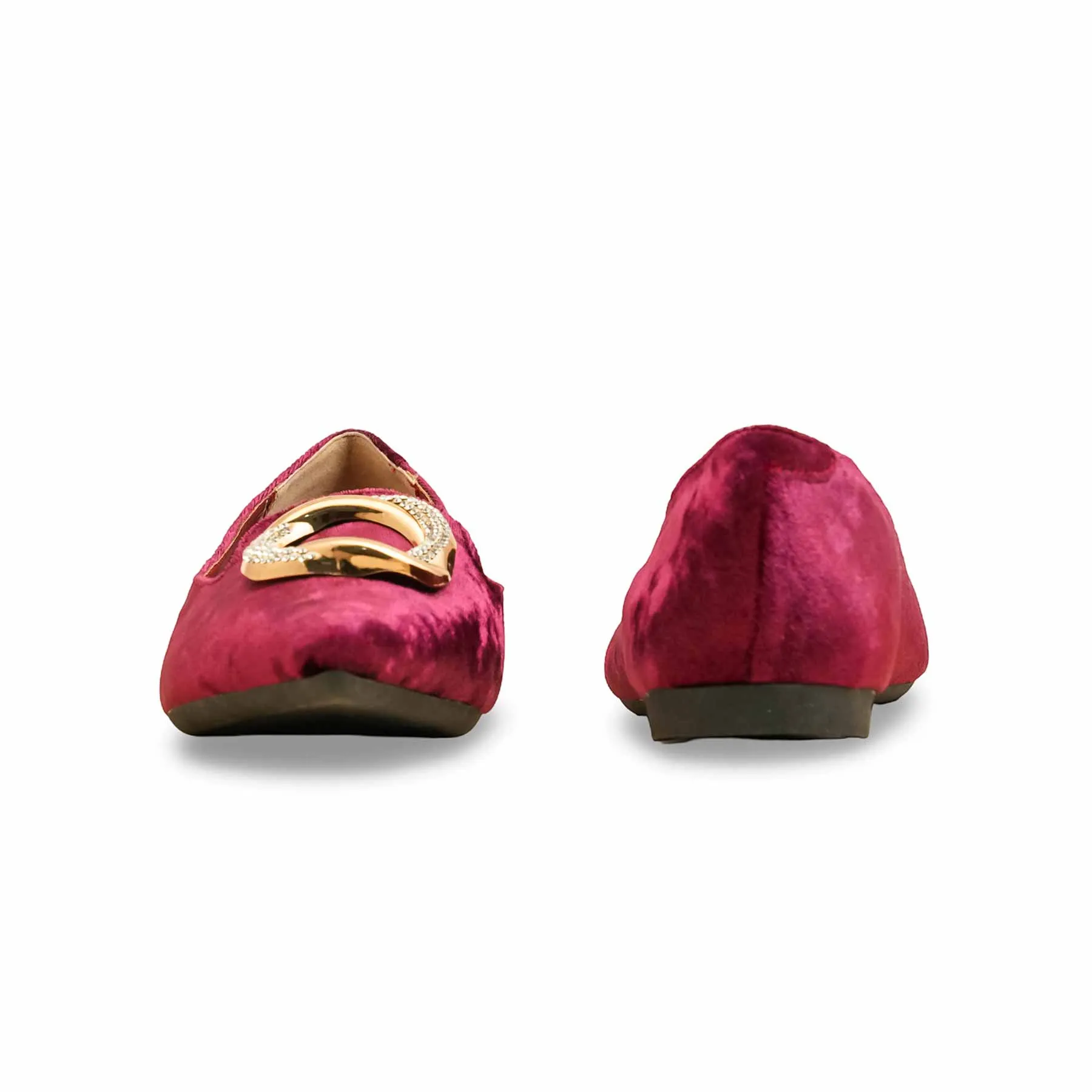 Maroon Women Pumps WN1213 Outfit Walk Daily Slip-ons