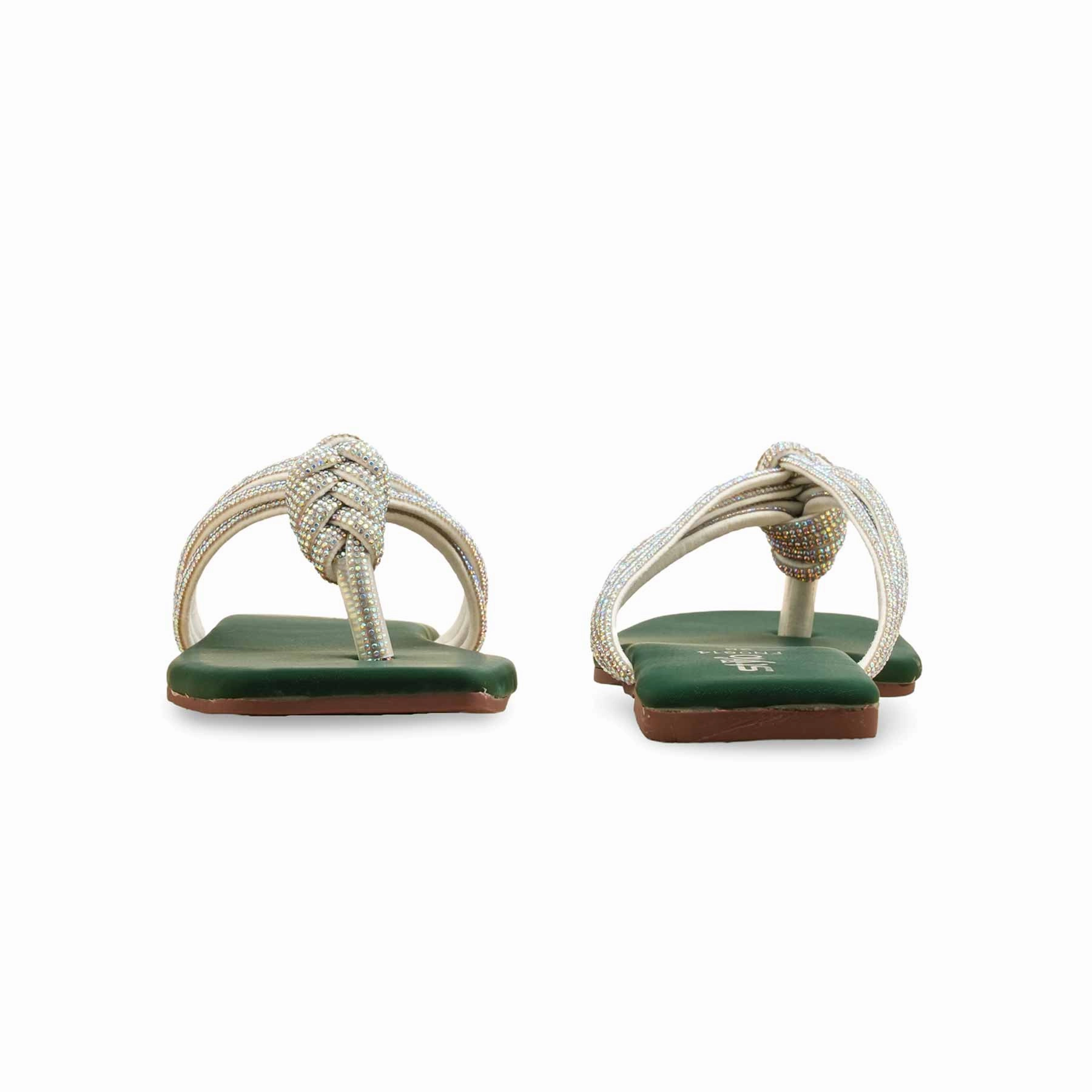 Farm Mood Everyday Comfort Shoes Green Fancy Chappal For Women FN0814