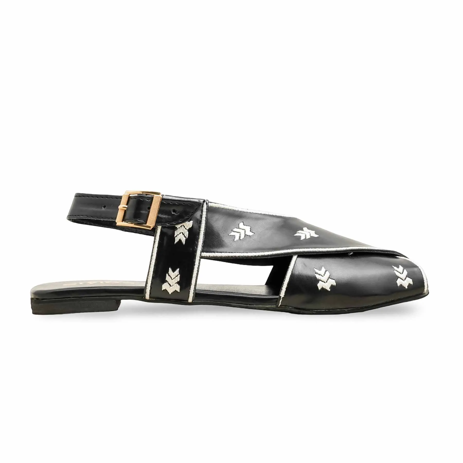 Black Formal Peshawari Chappal EC3189 All-Day Durability