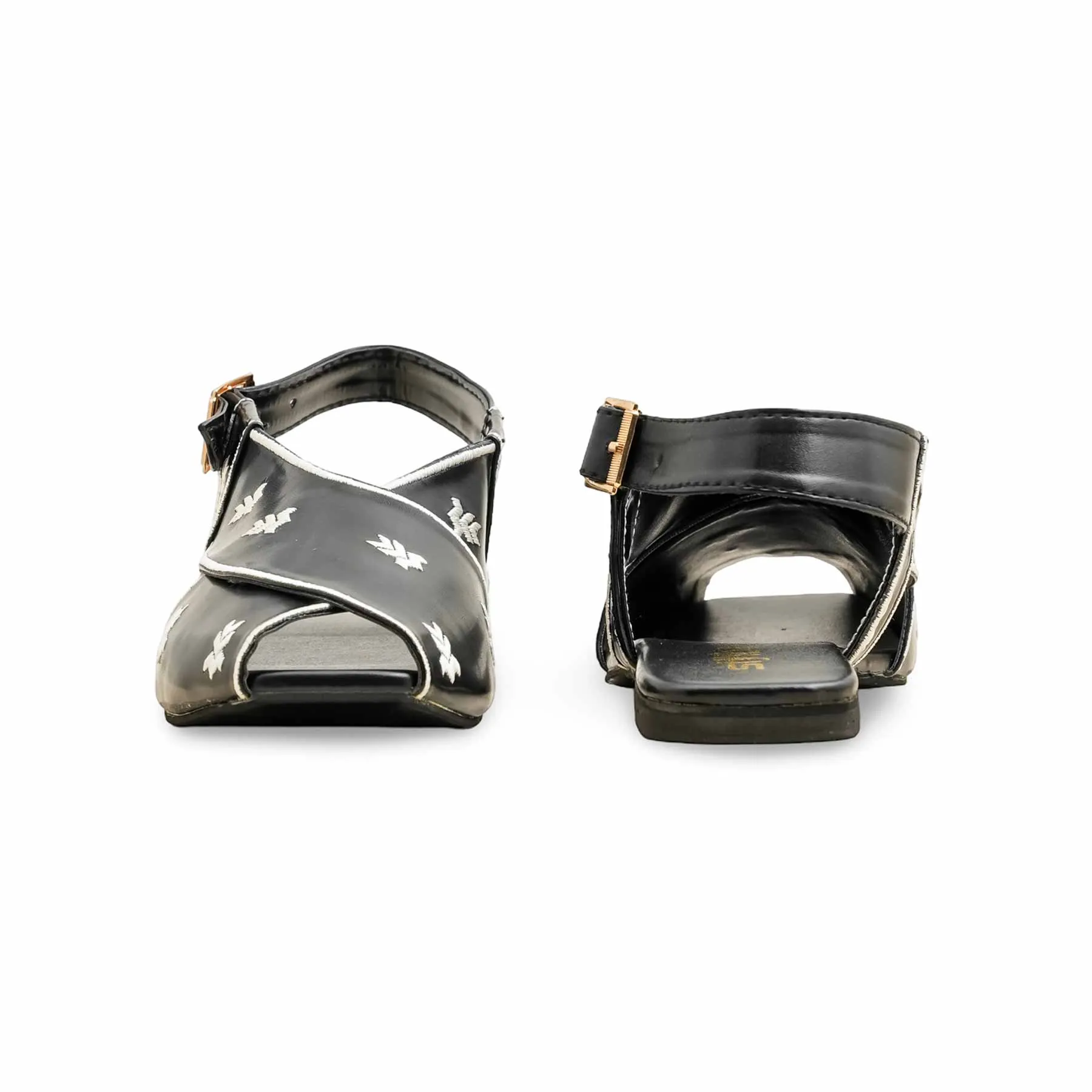 Hiking Gear Black Formal Peshawari Chappal EC3189