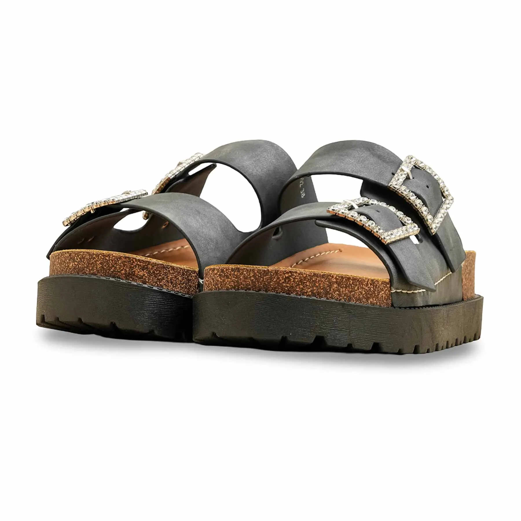 Flex Groove Design track and field athletes' speed Grey Formal Slipper For Women PU0392