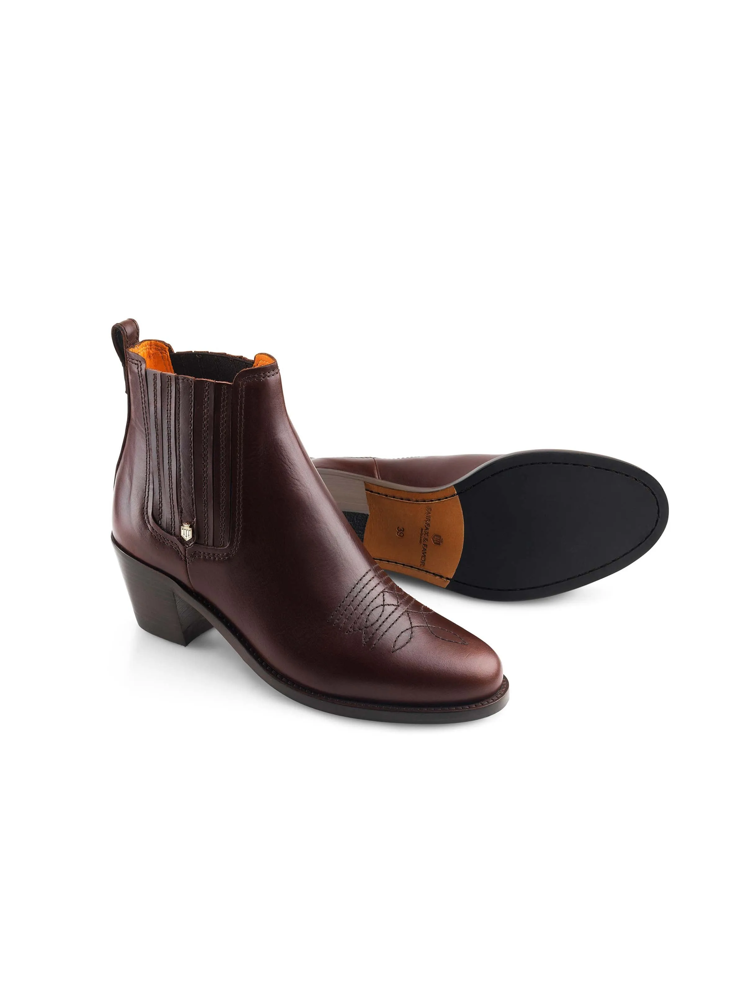 Rockingham Ankle Boot - Mahogany Leather Strong Laces Chelsea Design