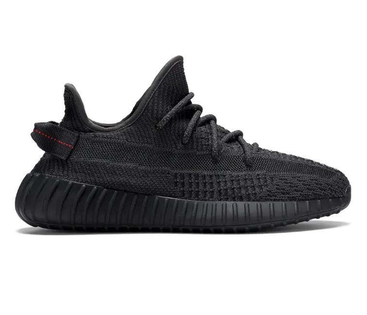 Adidas Yeezy Boost 350 V2 (Black Non-Reflective) Pull On Design