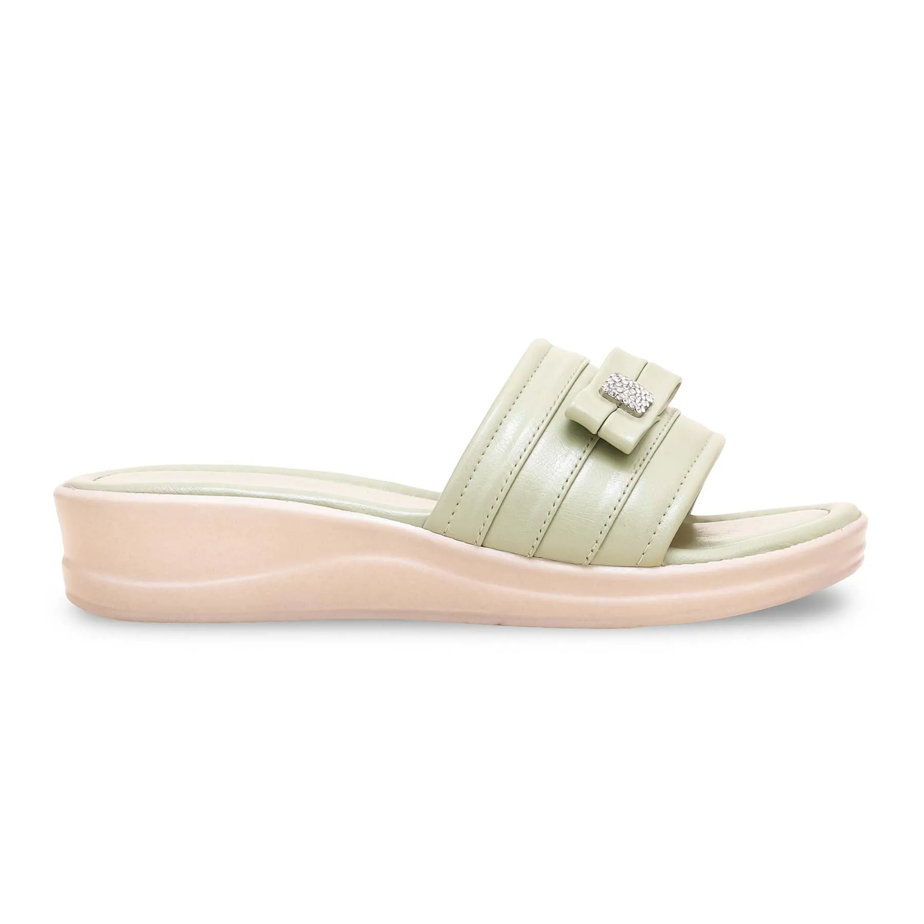 Polished Style PISTAGREEN Formal Slipper PU0497