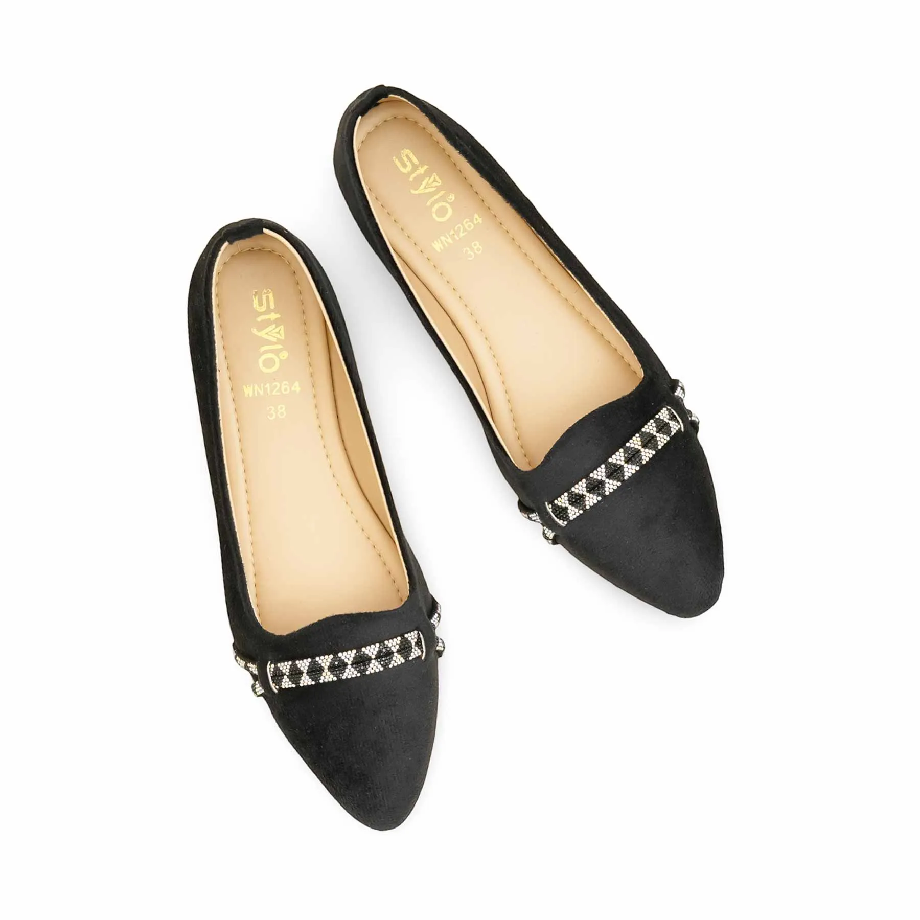 Comfortable Footbed Black Pumps For Women WN1264