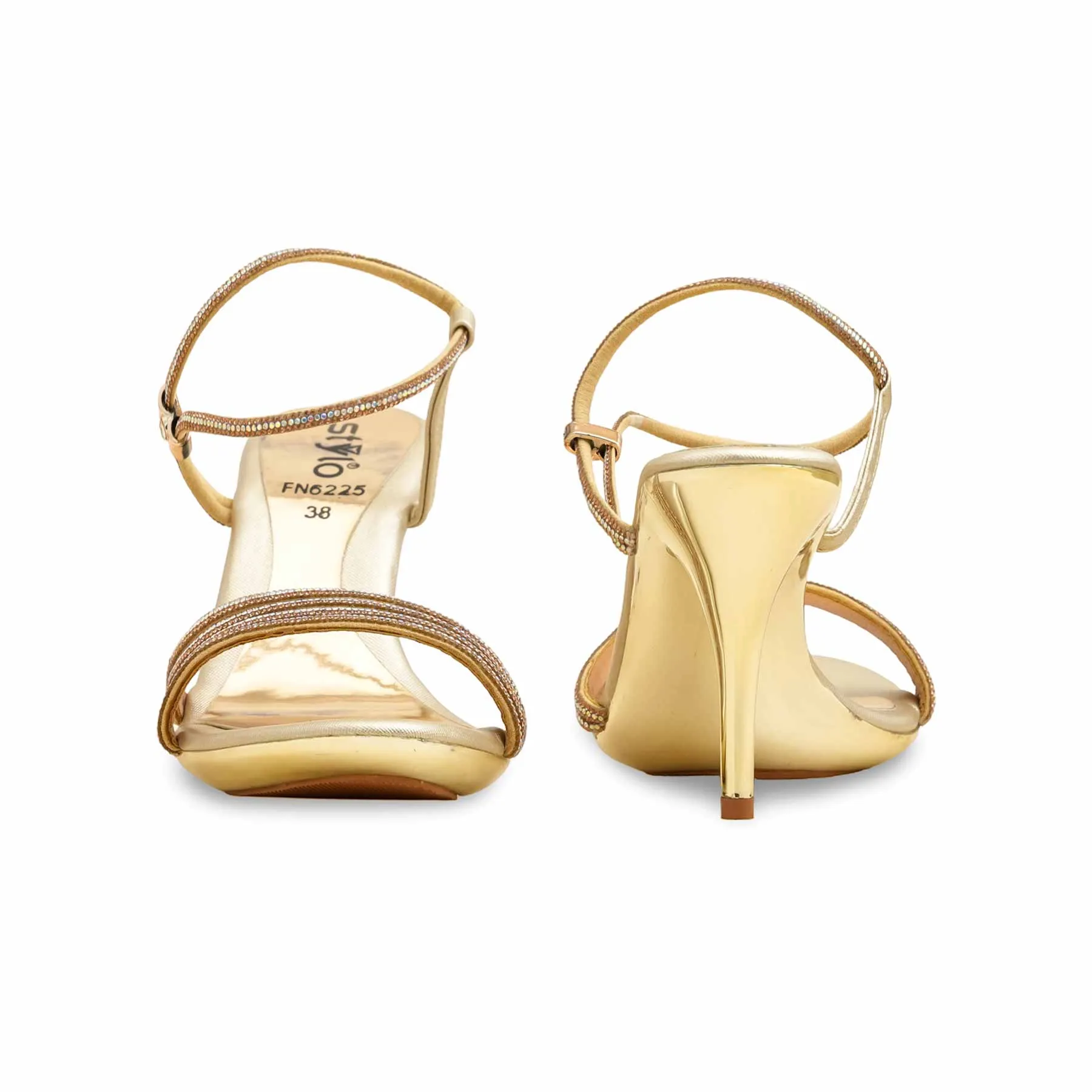 Golden Fancy Bridal Sandal FN6225 Sophisticated Pumps French Glow