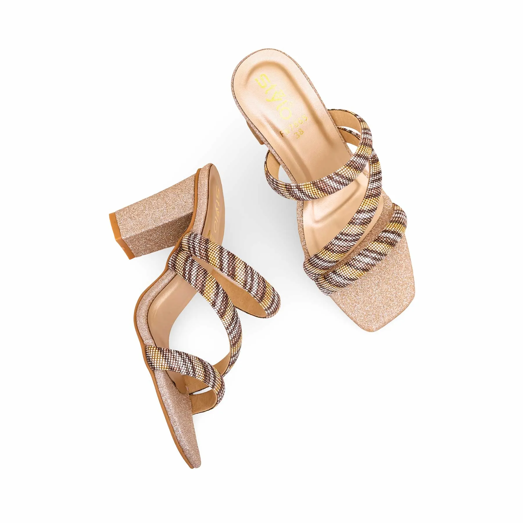 Fashion Sandals Smooth Walk Golden Fancy Slipper FN7865