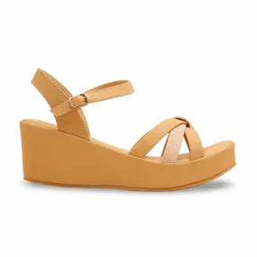 zip - type 3D printed midsole Beige Formal Women Sandal PU0591