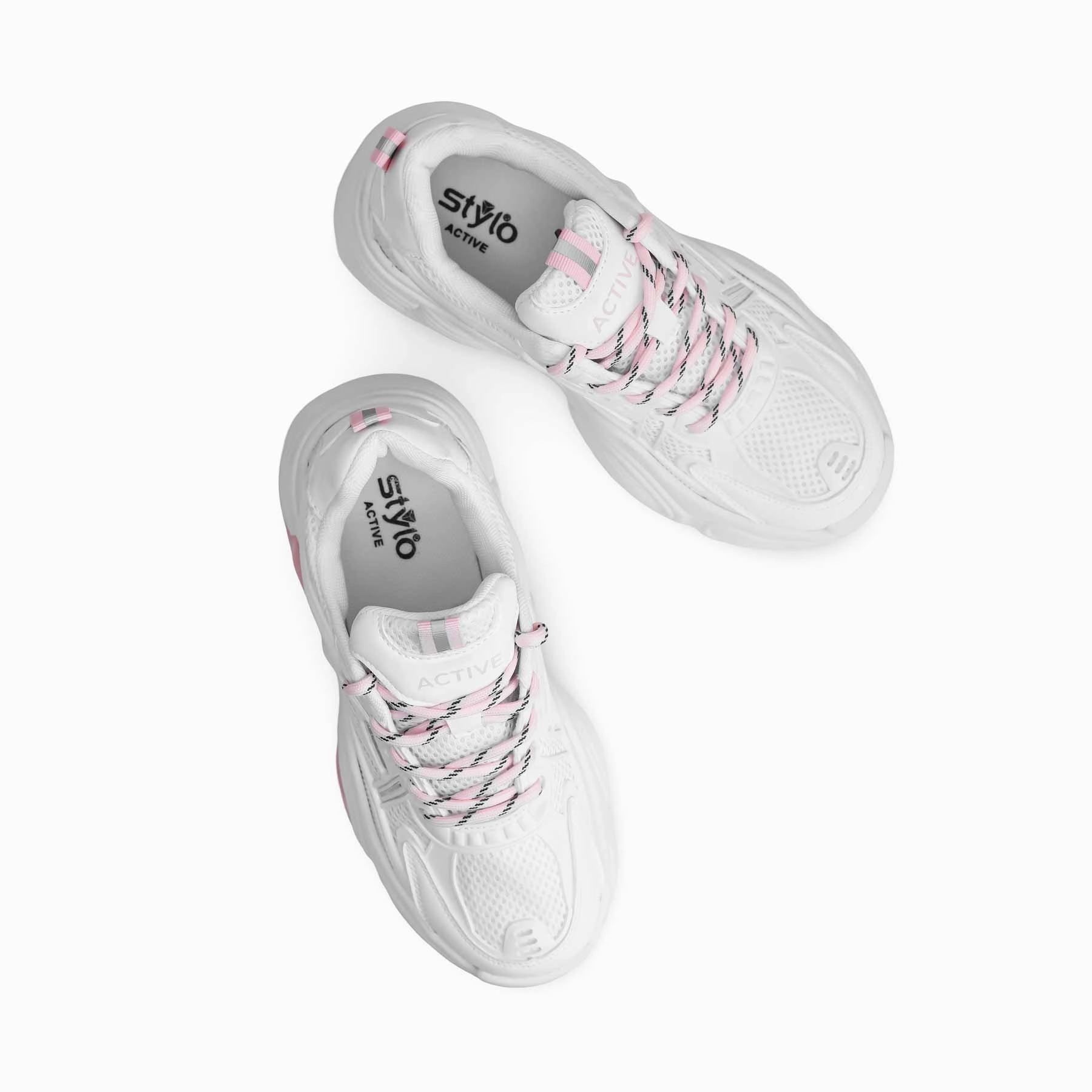 Peach Casual Women Sneaker AT7339 Textured Upper