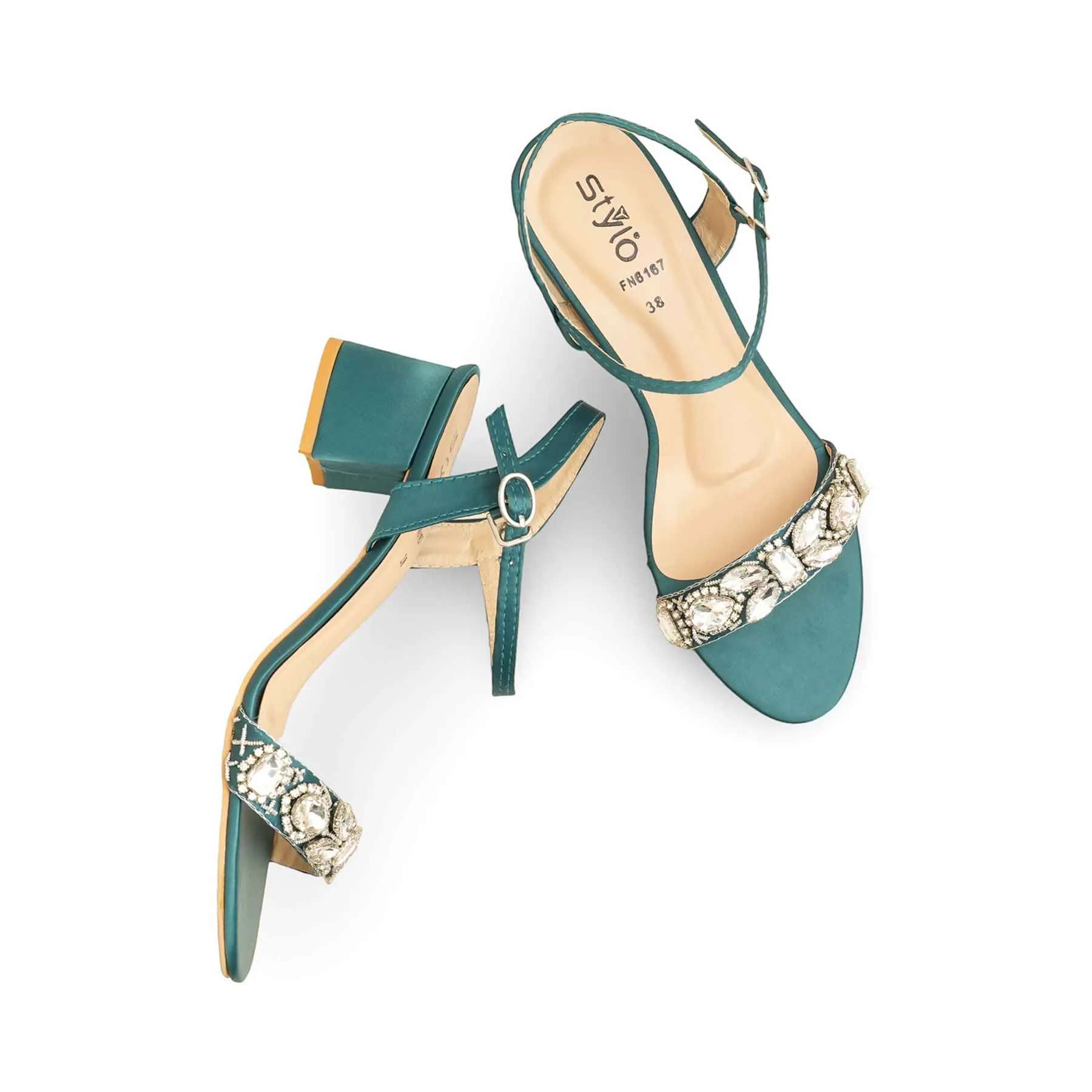 Perfect Match Soft Interior Seagreen Fancy Sandal FN6167