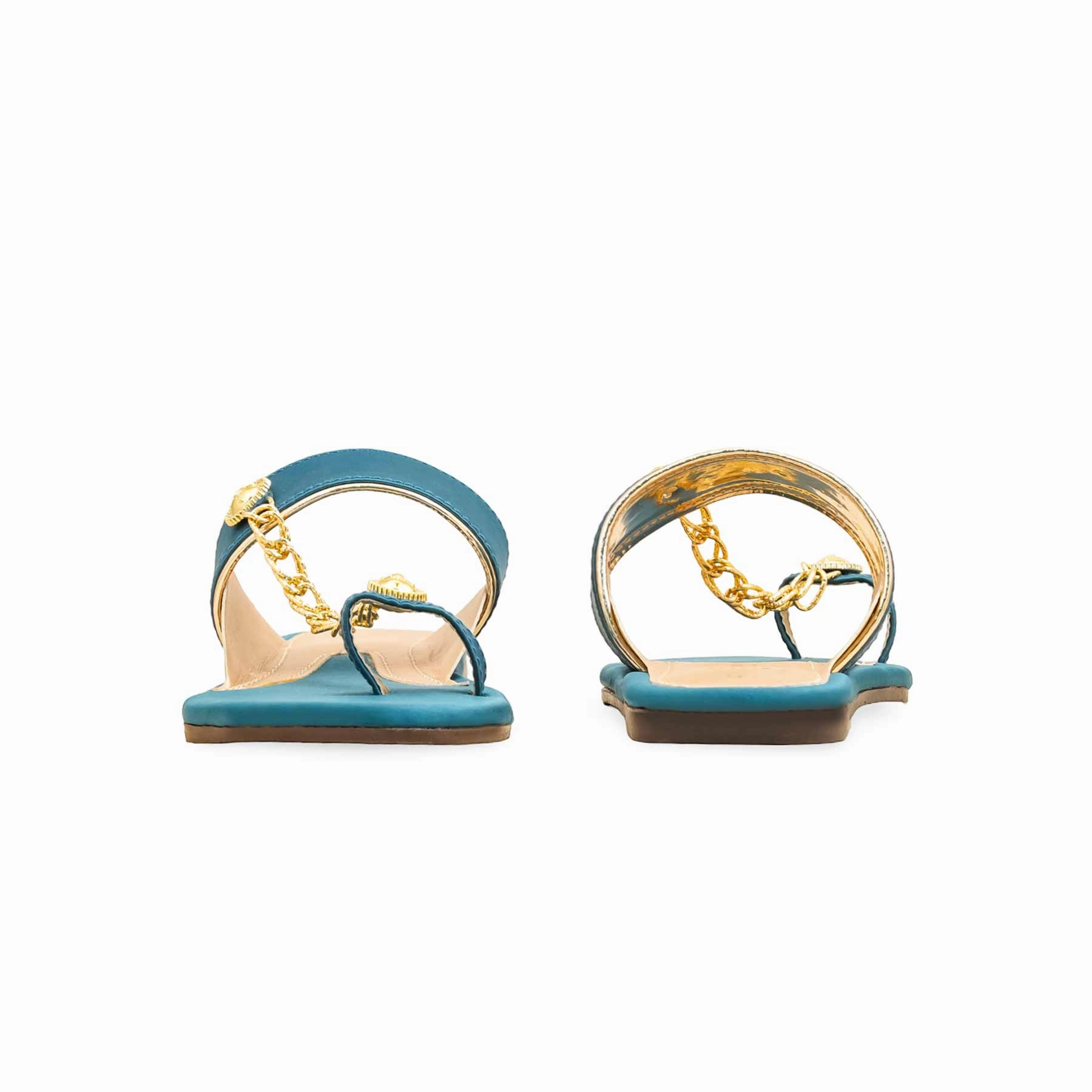 Ankle Support Seagreen Casual Chappal For Ladies CL2140