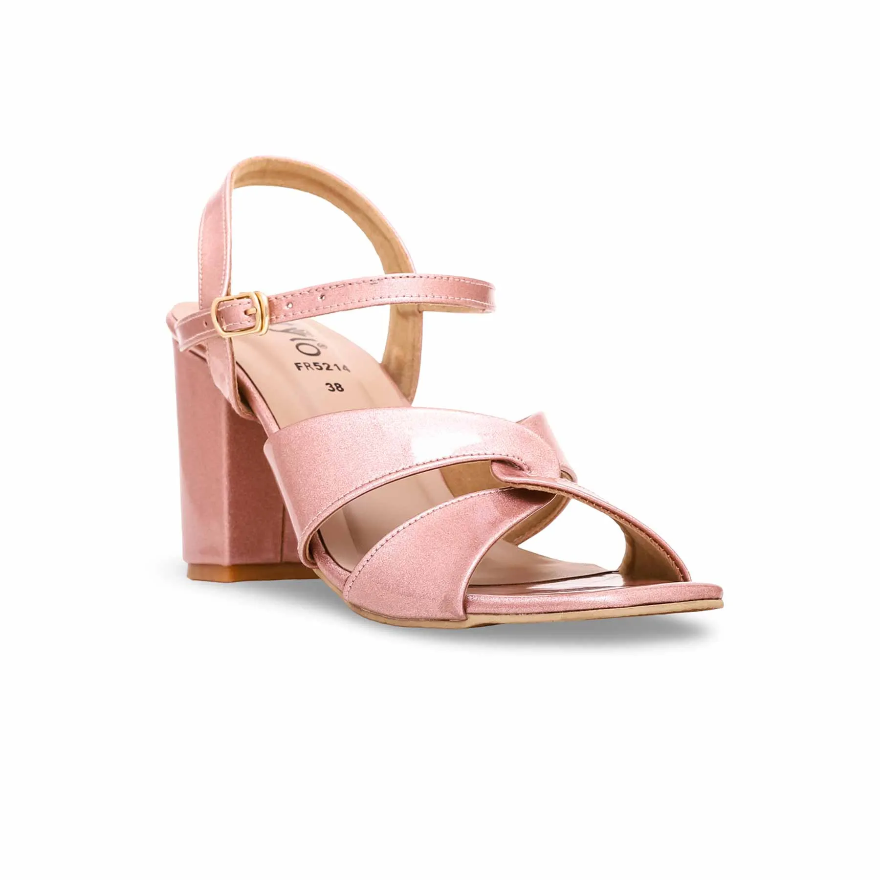 Evening Pumps Fancy Finish Peach Formal Sandal FR5214