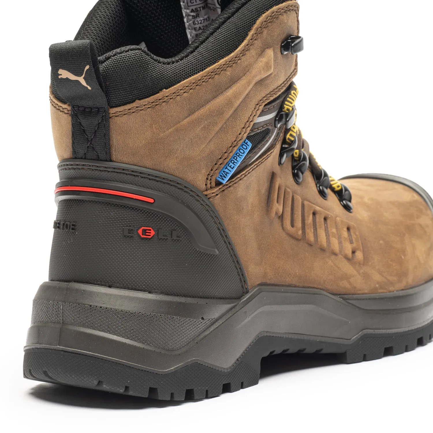 Low Profile All Day Worker Functional Appeal Puma Iron Brown Men's 6" Waterproof Composite Toe Work Boots