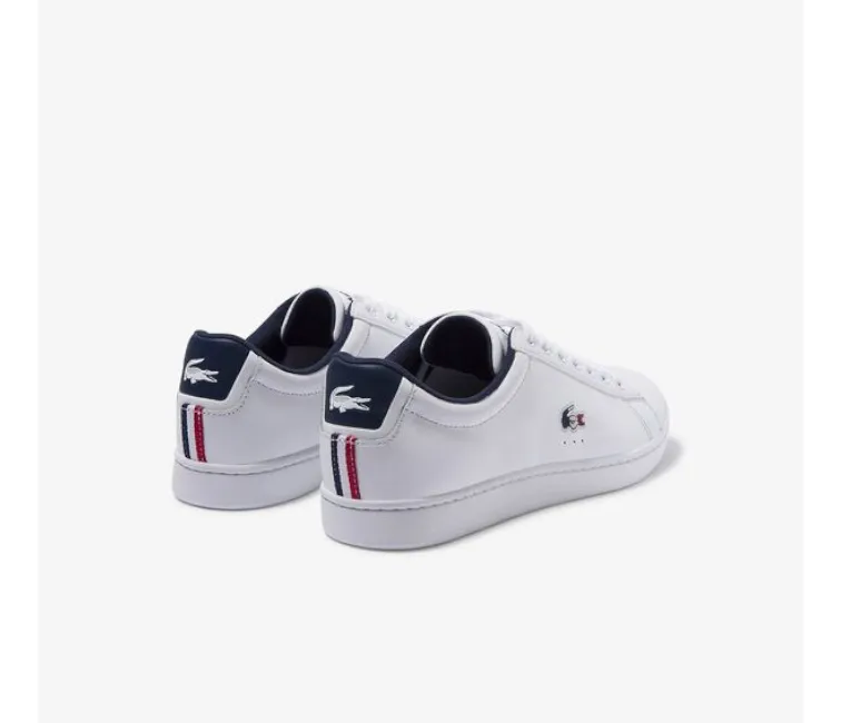 Men's Lacoste Carnaby Evo TRI1 SMA (White/Navy/Red) Support Ready Eco Friendly Construction