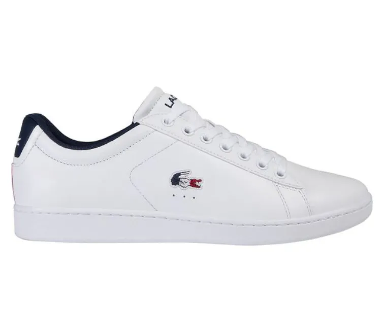 Men's Lacoste Carnaby Evo TRI1 SMA (White/Navy/Red) High Energy Grip Sole