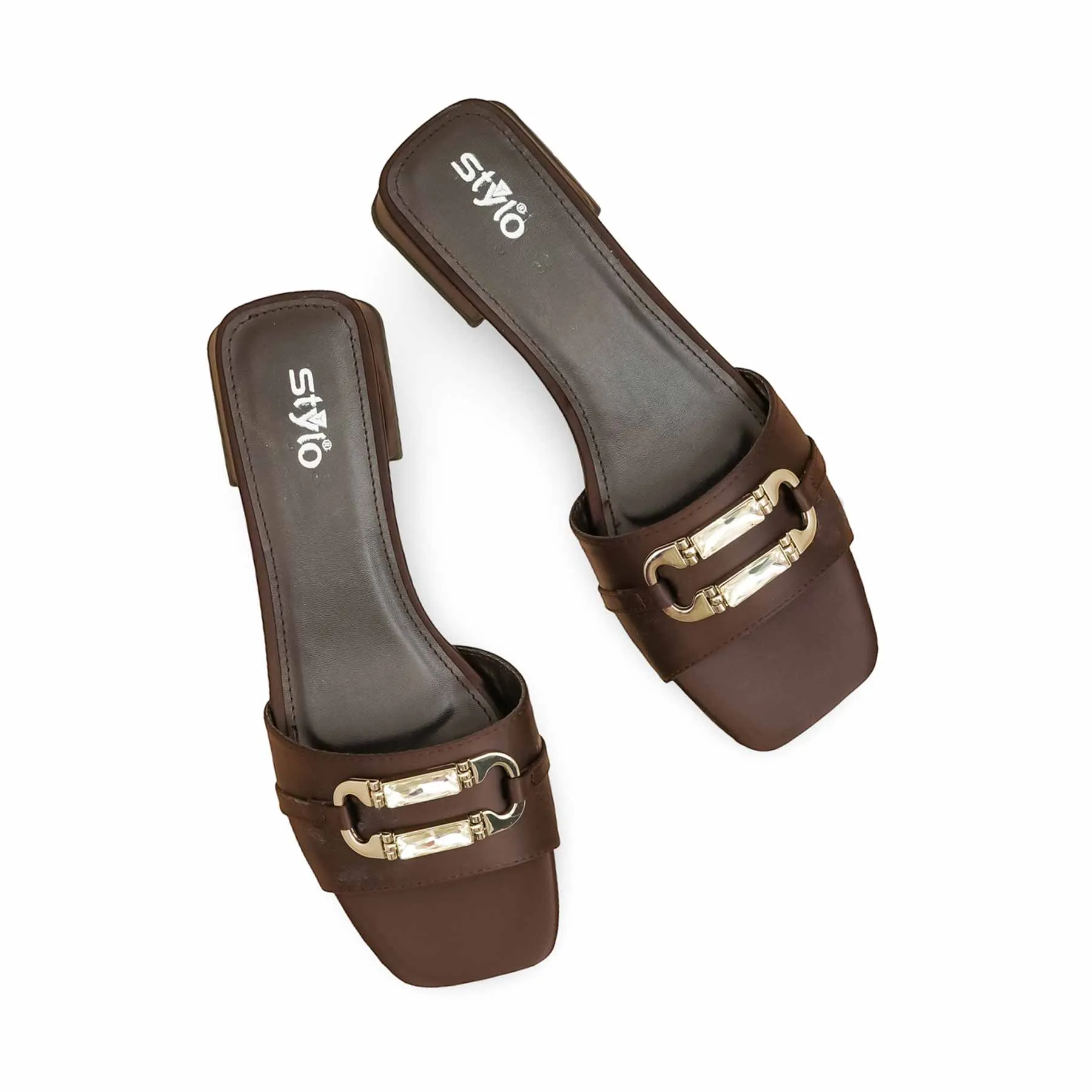 Candle Mood Fashion Forward Burgundy Formal Slipper For Women FRS005