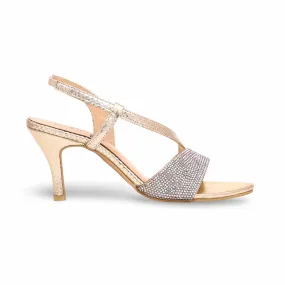 Happy Spark Golden Fancy Sandal FN5893