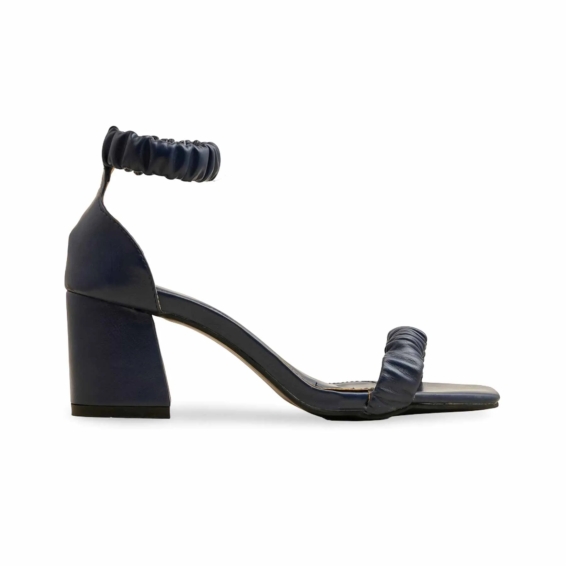 Leather Love Sophisticated Look Blue Formal Sandal For Ladies FR5410