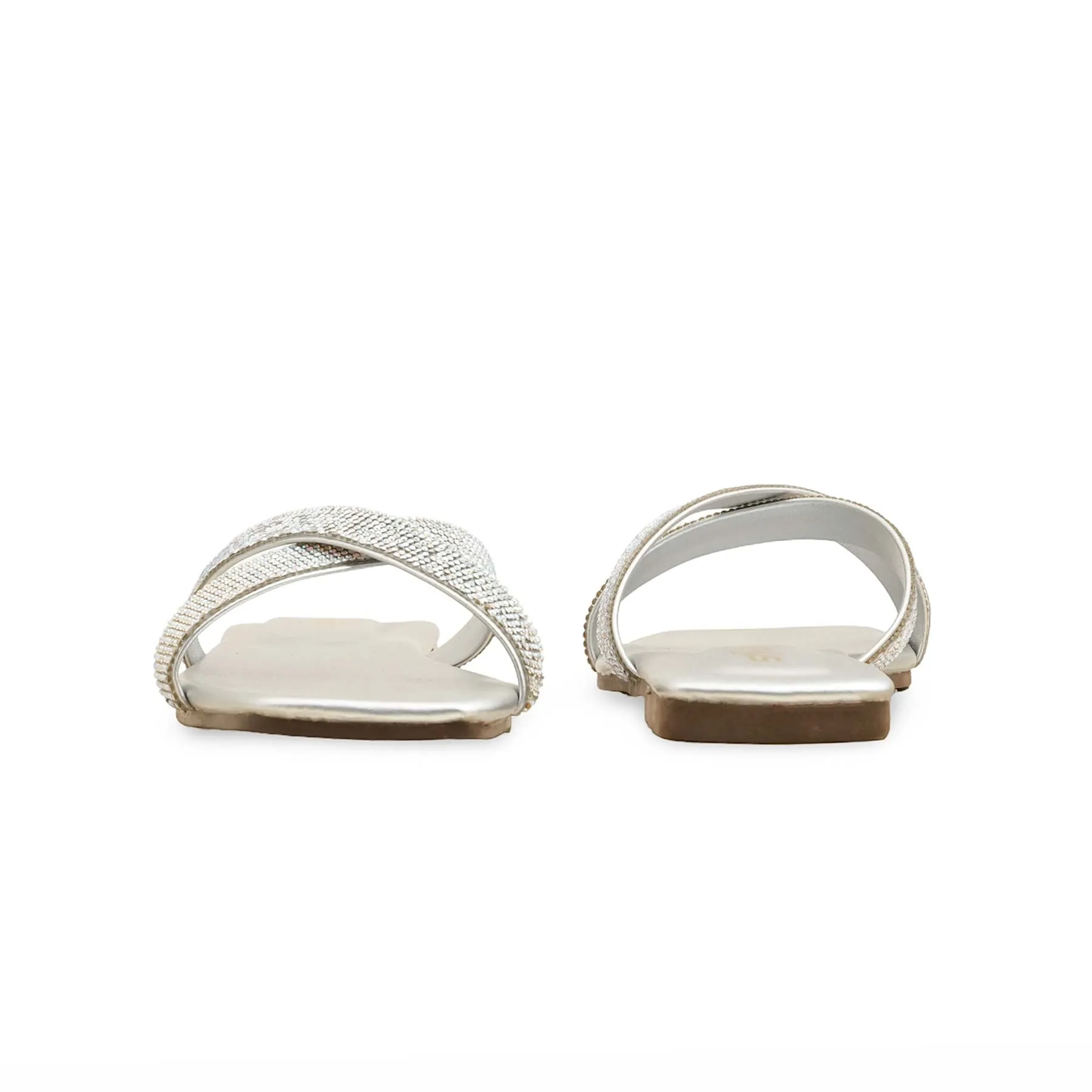 Silver Casual Slipper CL2099 Taste Glow Home Style