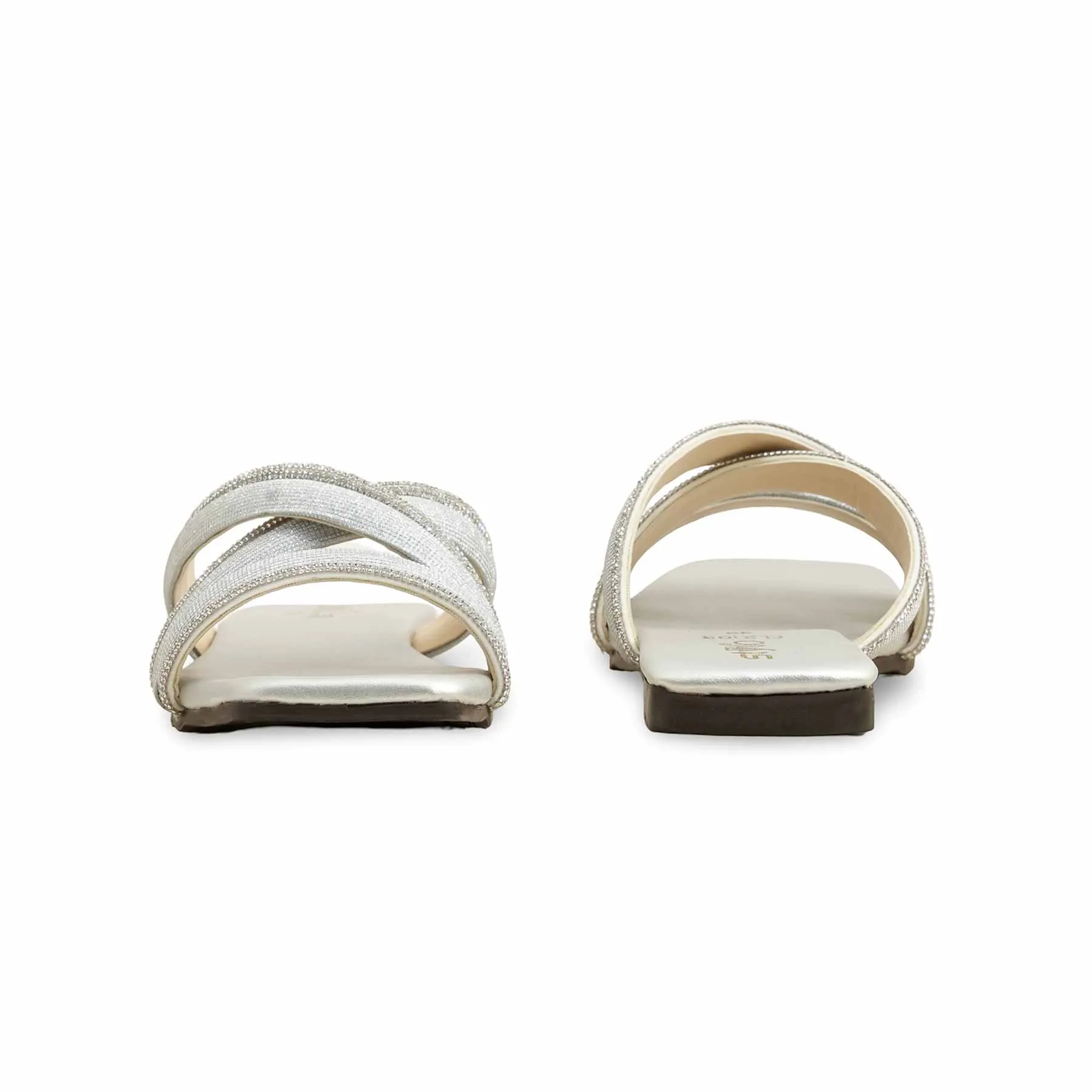 Silver Casual Slipper CL2108 Supportive Cushion Work Wear