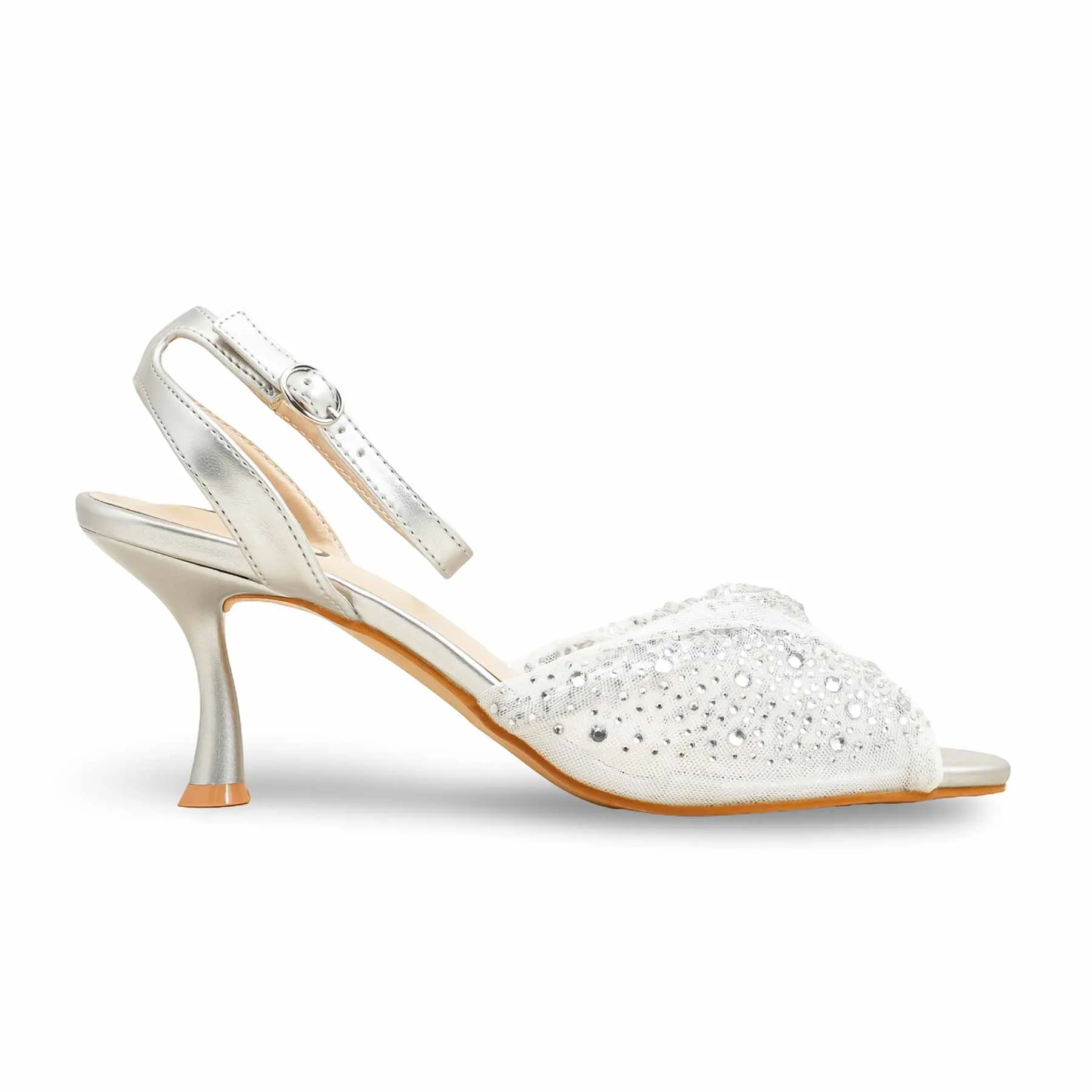 Tokyo Edge Premium Pumps Silver Fancy Bridal Sandal FN6157
