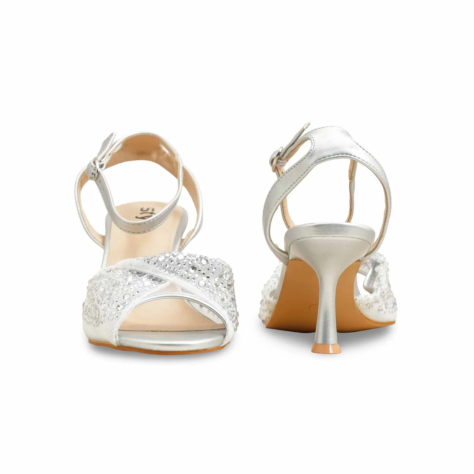 Silver Fancy Bridal Sandal FN6157 Shopping Glam Wedding Booties